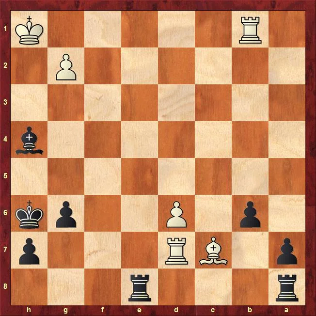 Position after sideline 43...Rxd7
