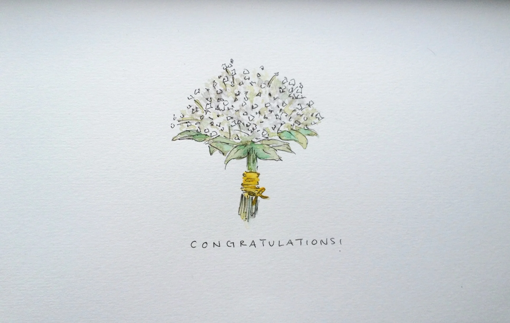Custom bridal bouquet card
