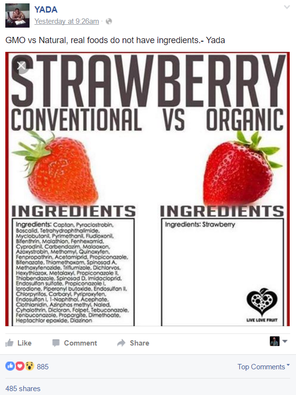 Yes, evil corporations piece berries together one chemical at a time. It's far more economical than growing them. 