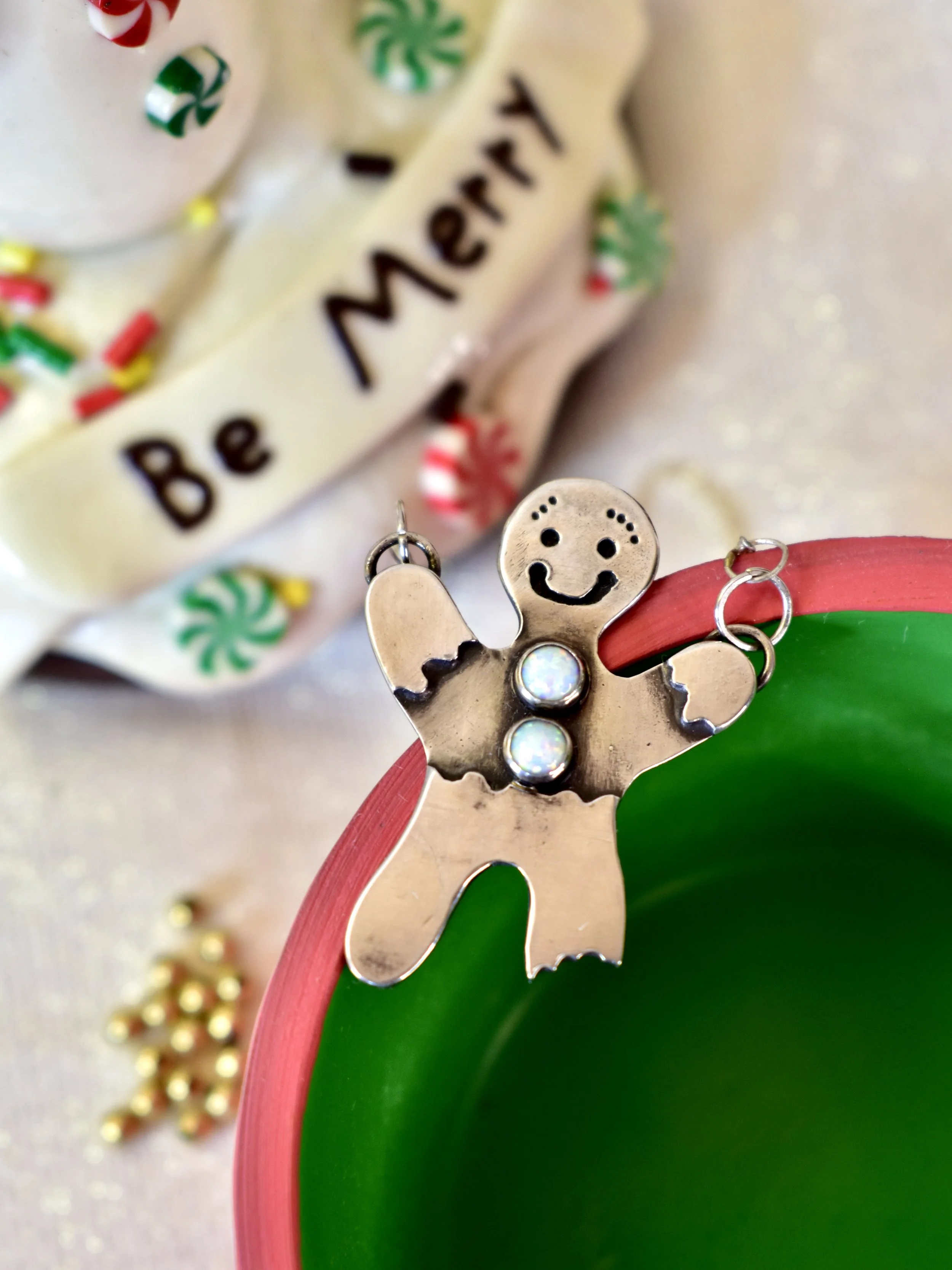 Gingerbread Man Necklace