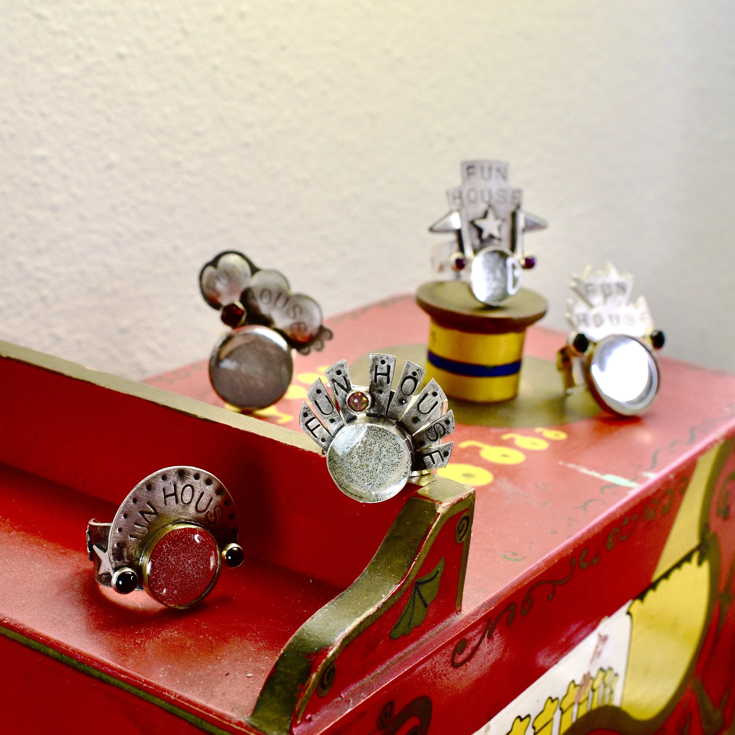 Fun House Ring- Blue Sapphire