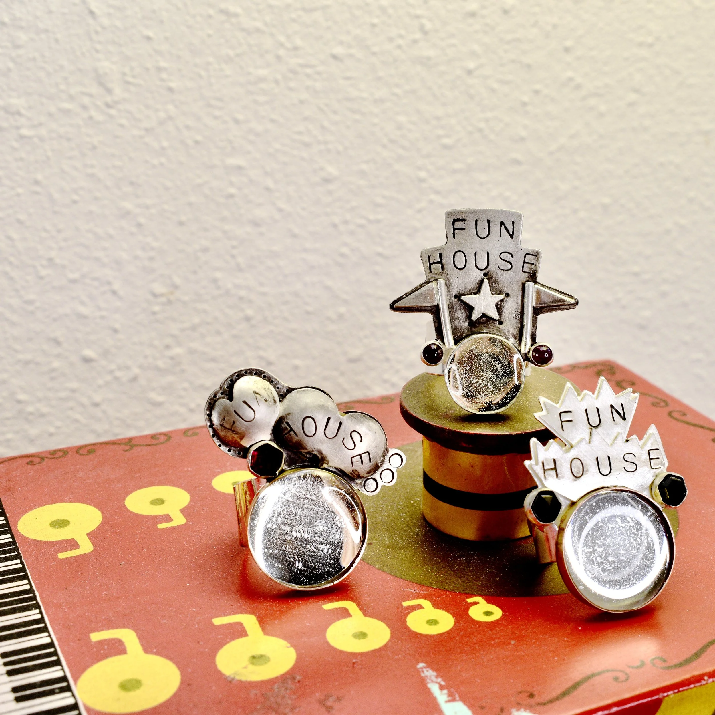 Fun House Ring - Black Spinel