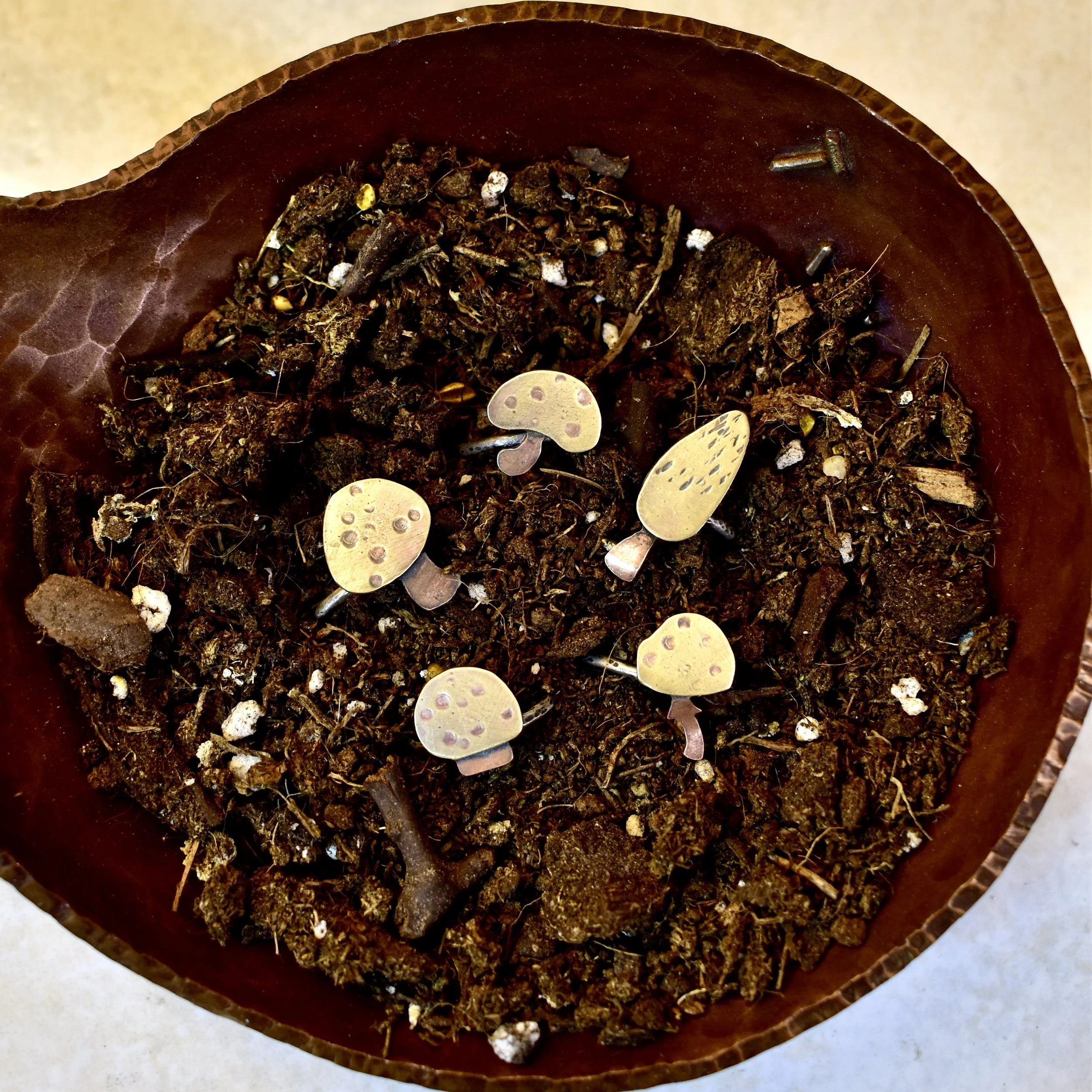 Magic Mushroom Ring - Mixed Metal - Size S/M