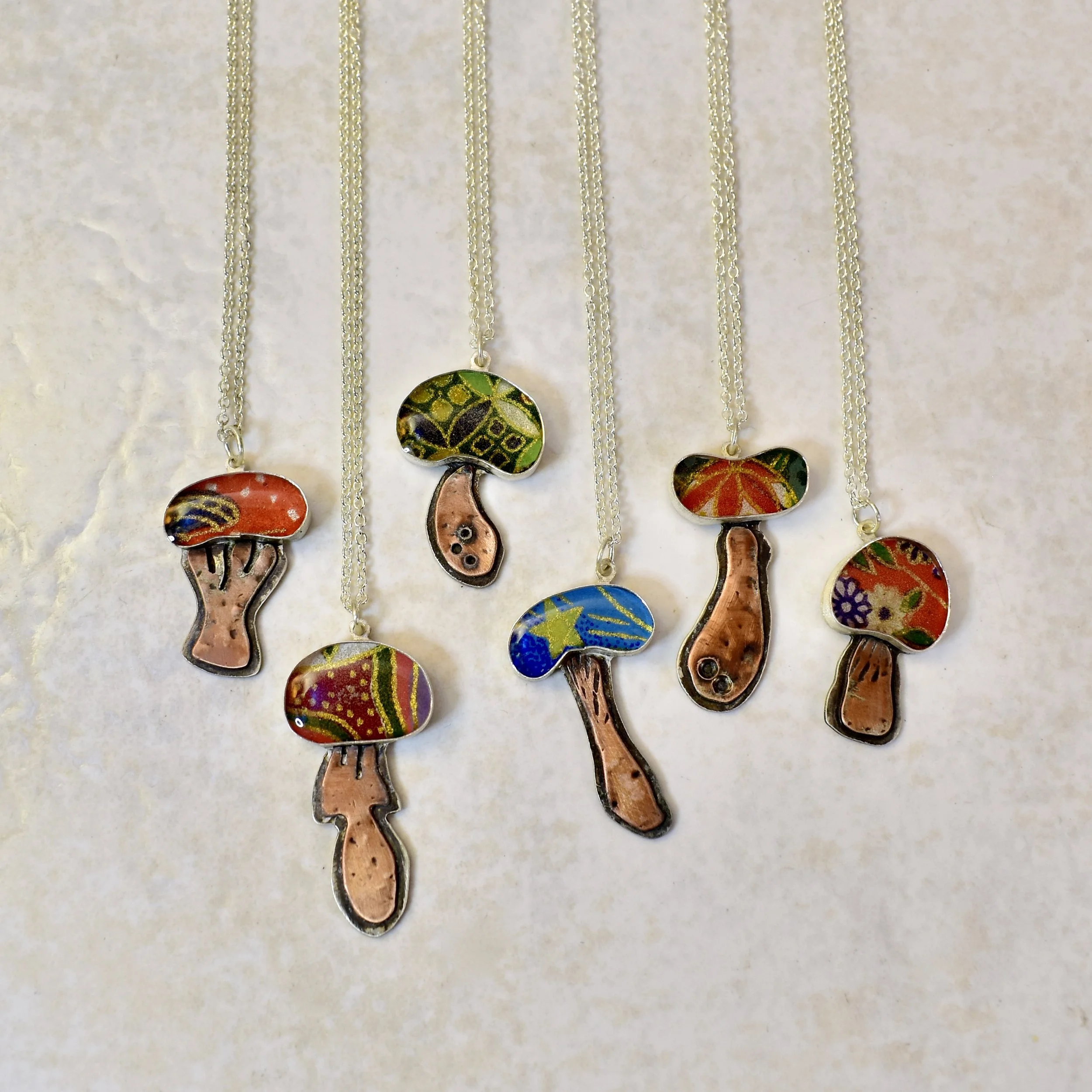 Magic Mushroom Necklaces with Origami Paper
