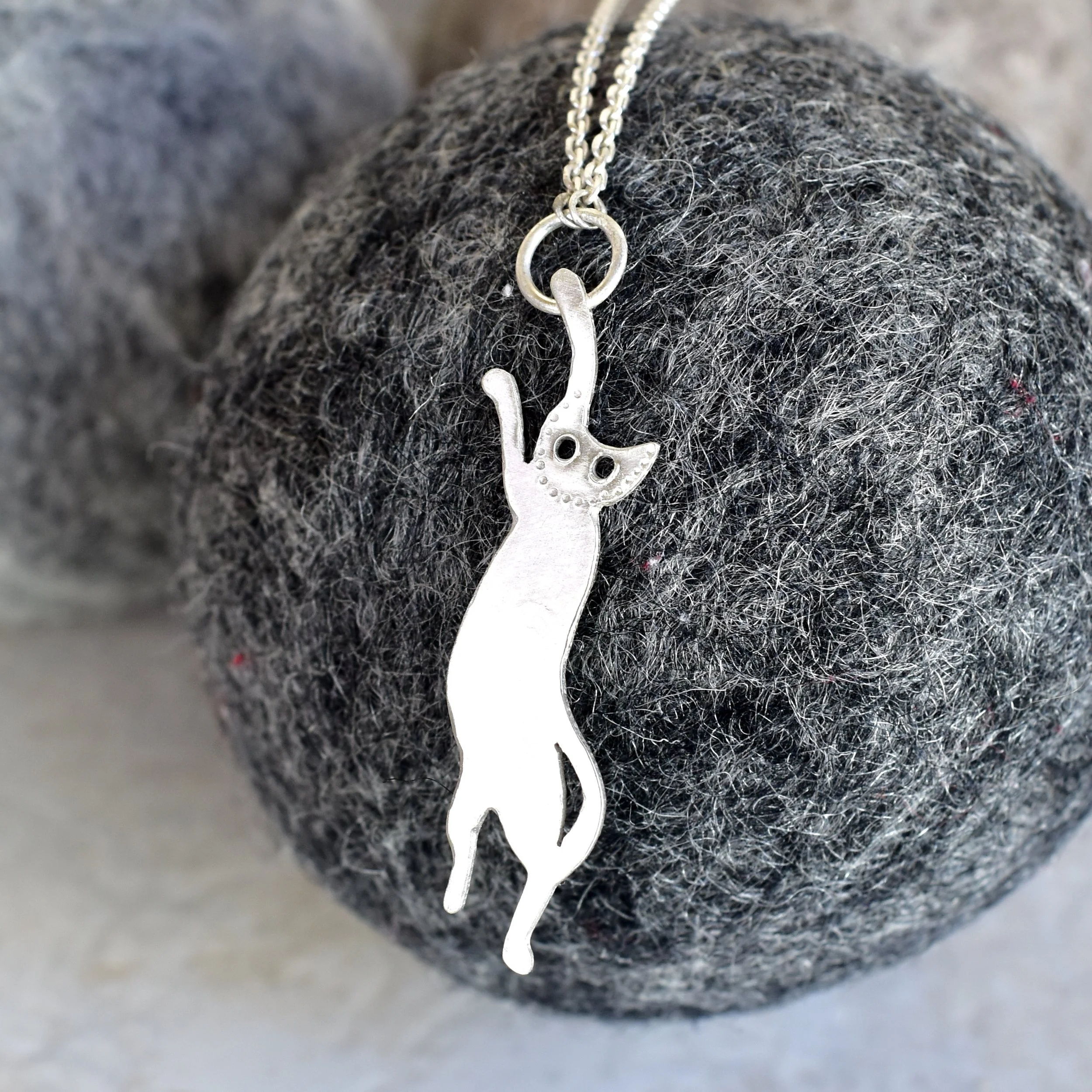 Cats are Liquid Freeform Necklace- Charlie