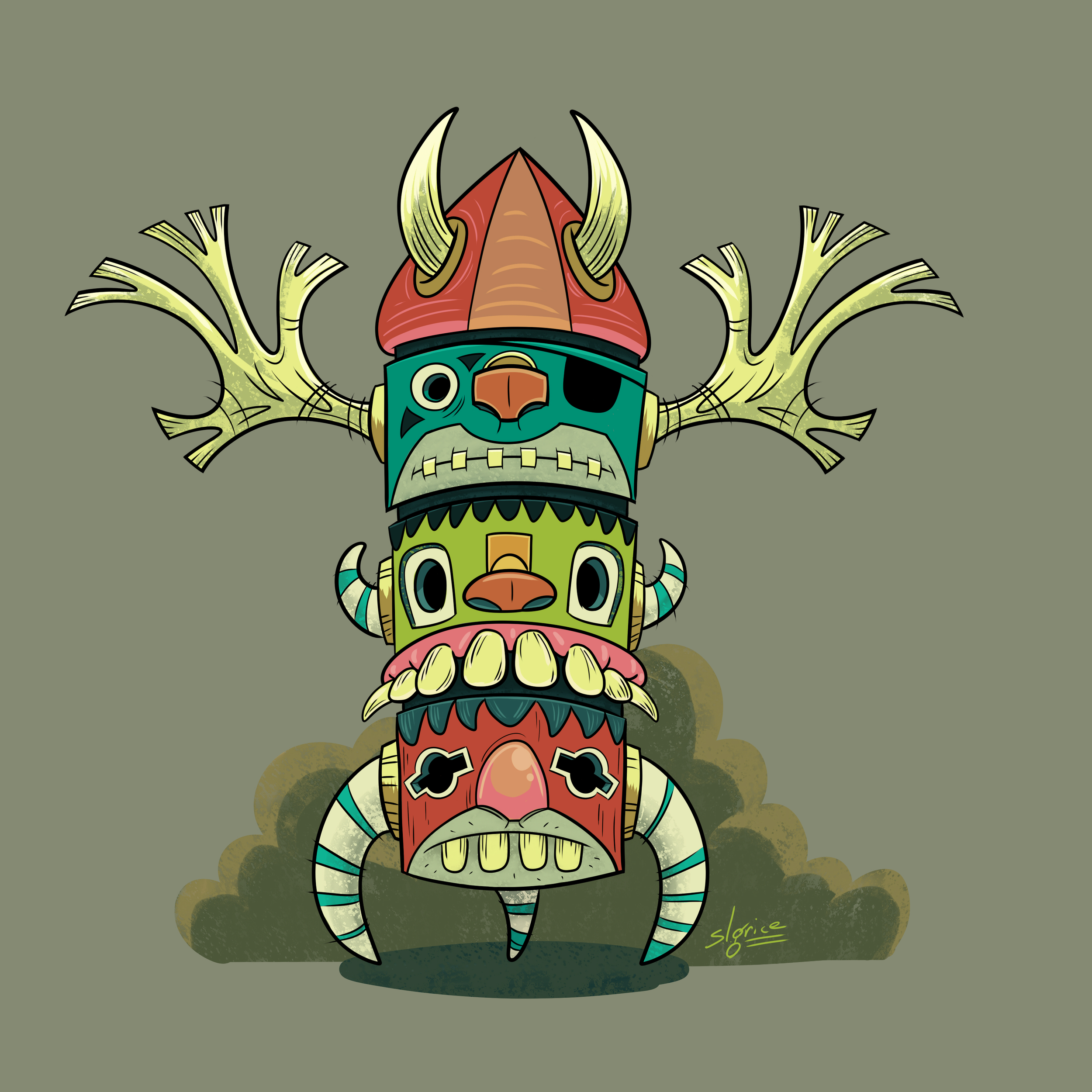 Totemic T-shirt and Toy Design