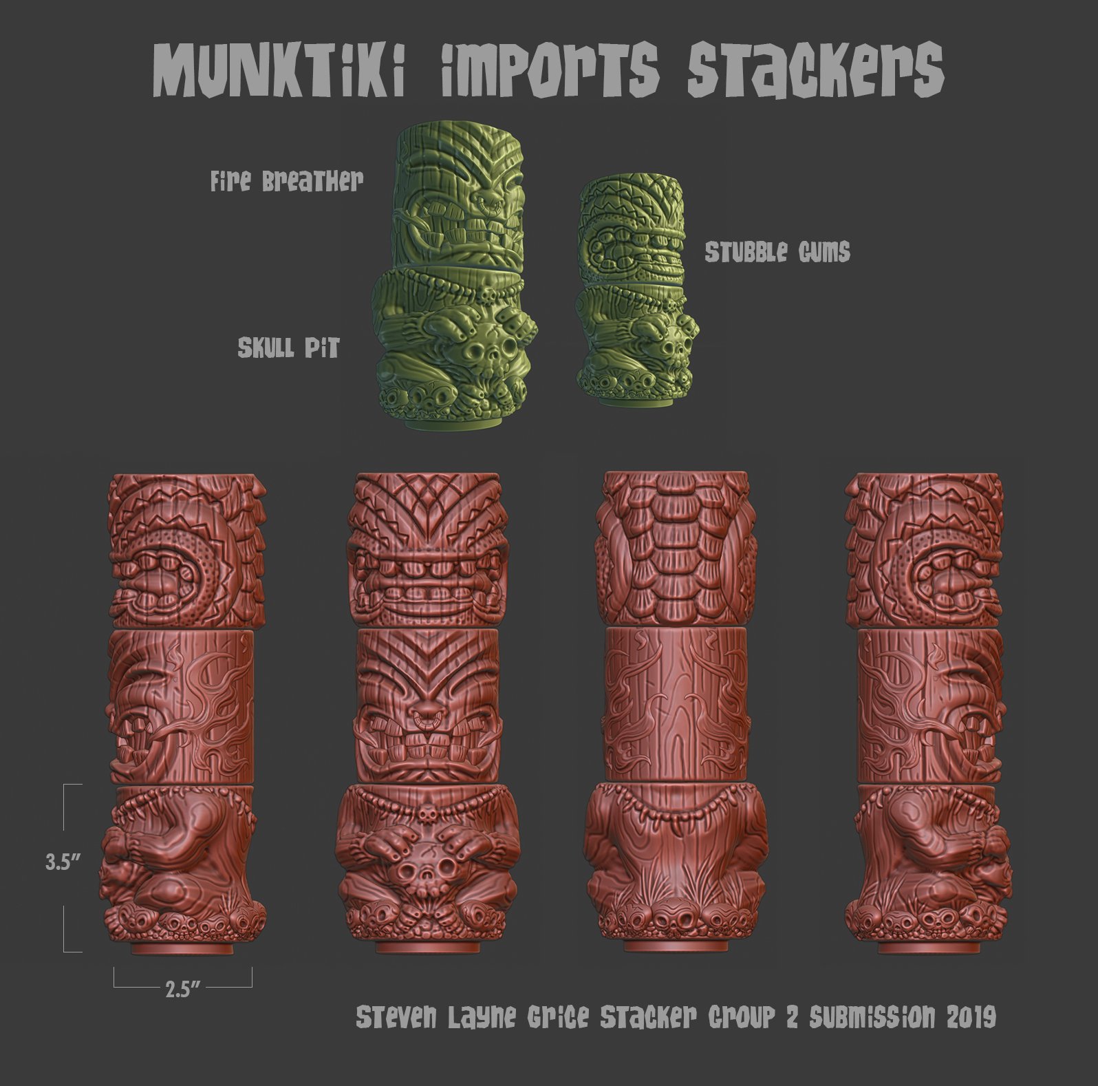 Exotica Mug Sculpts for Munktiki Imports