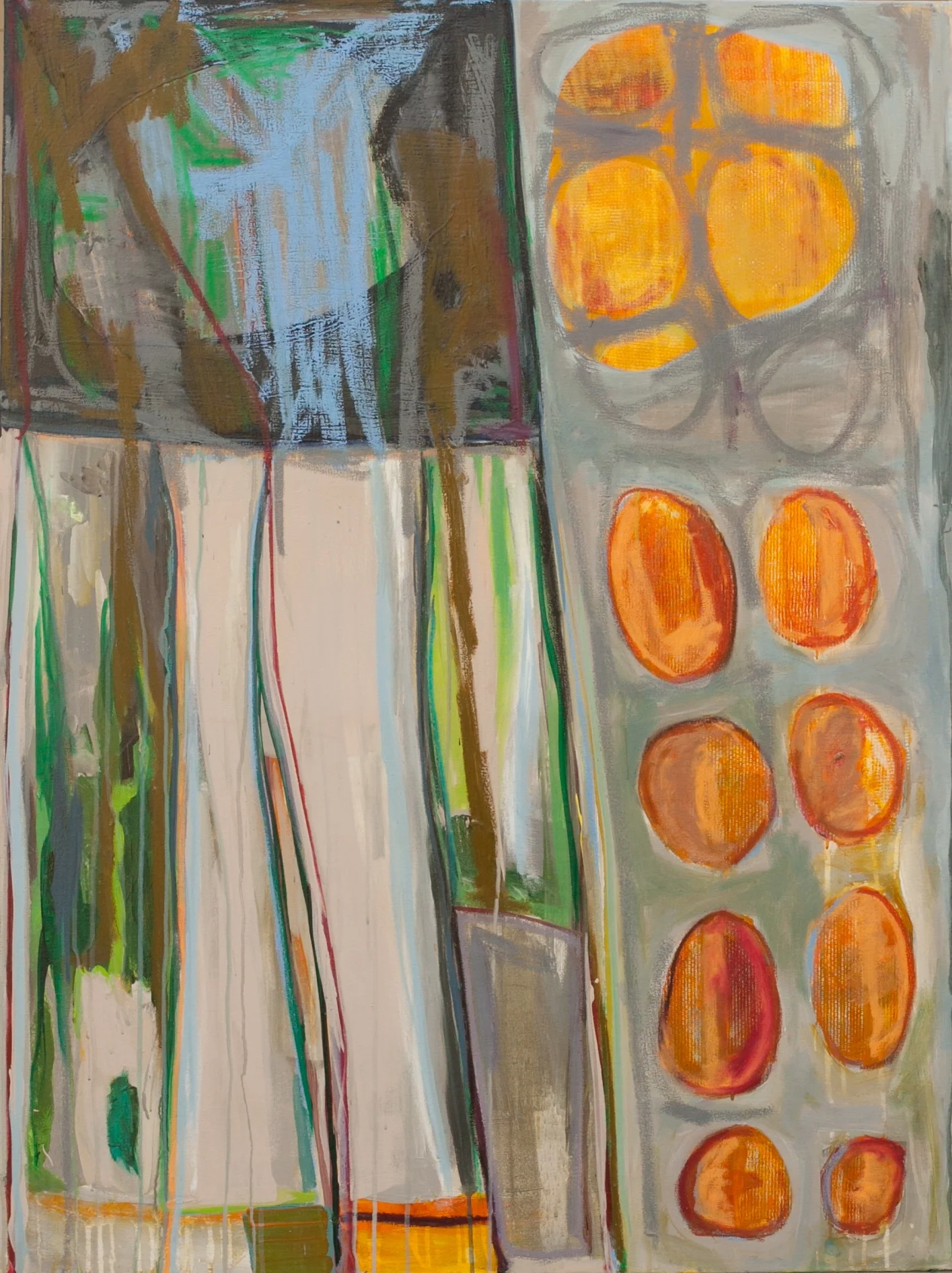 Nest on Crest (SOLD) 3x4' Acrylic and Oil stick on Gallery Wrapped Canvas