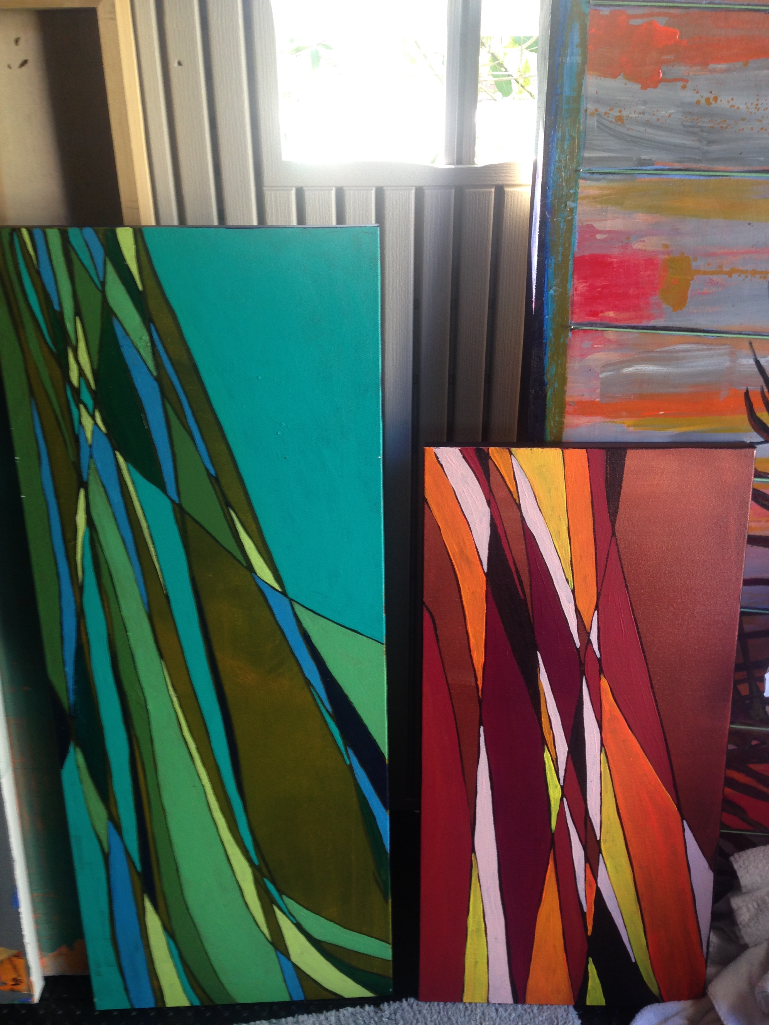 1x3' & 1x2' Shadow Pair ( SOLD) Acrylic on gallery wrapped canvas