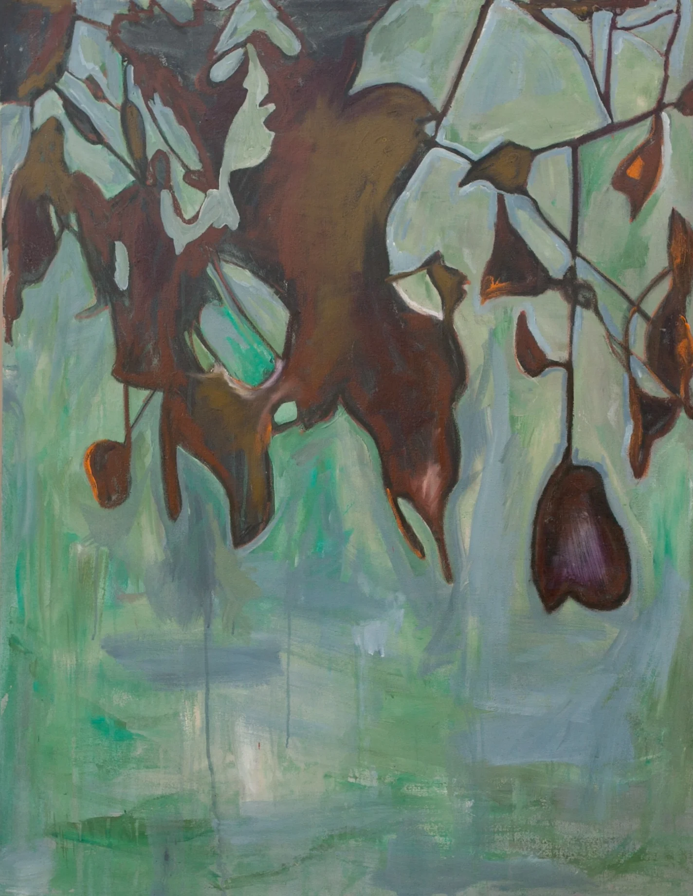 Connection (SOLD) 3x4' Acrylic and Oil stick on Gallery wrapped canvas
