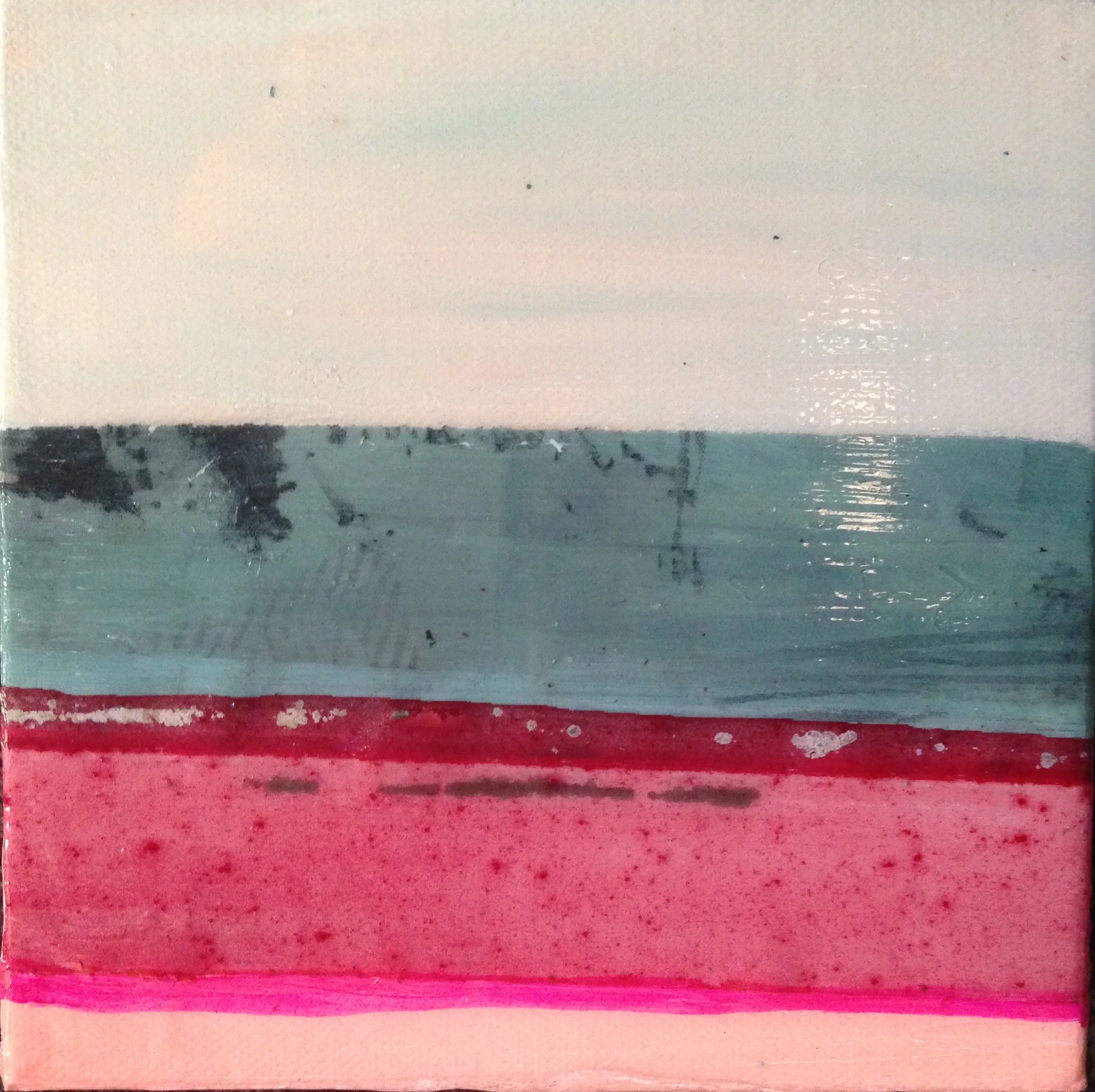 Mini #20 (SOLD) 6x6" Acrylic and silkscreen on canvas $150