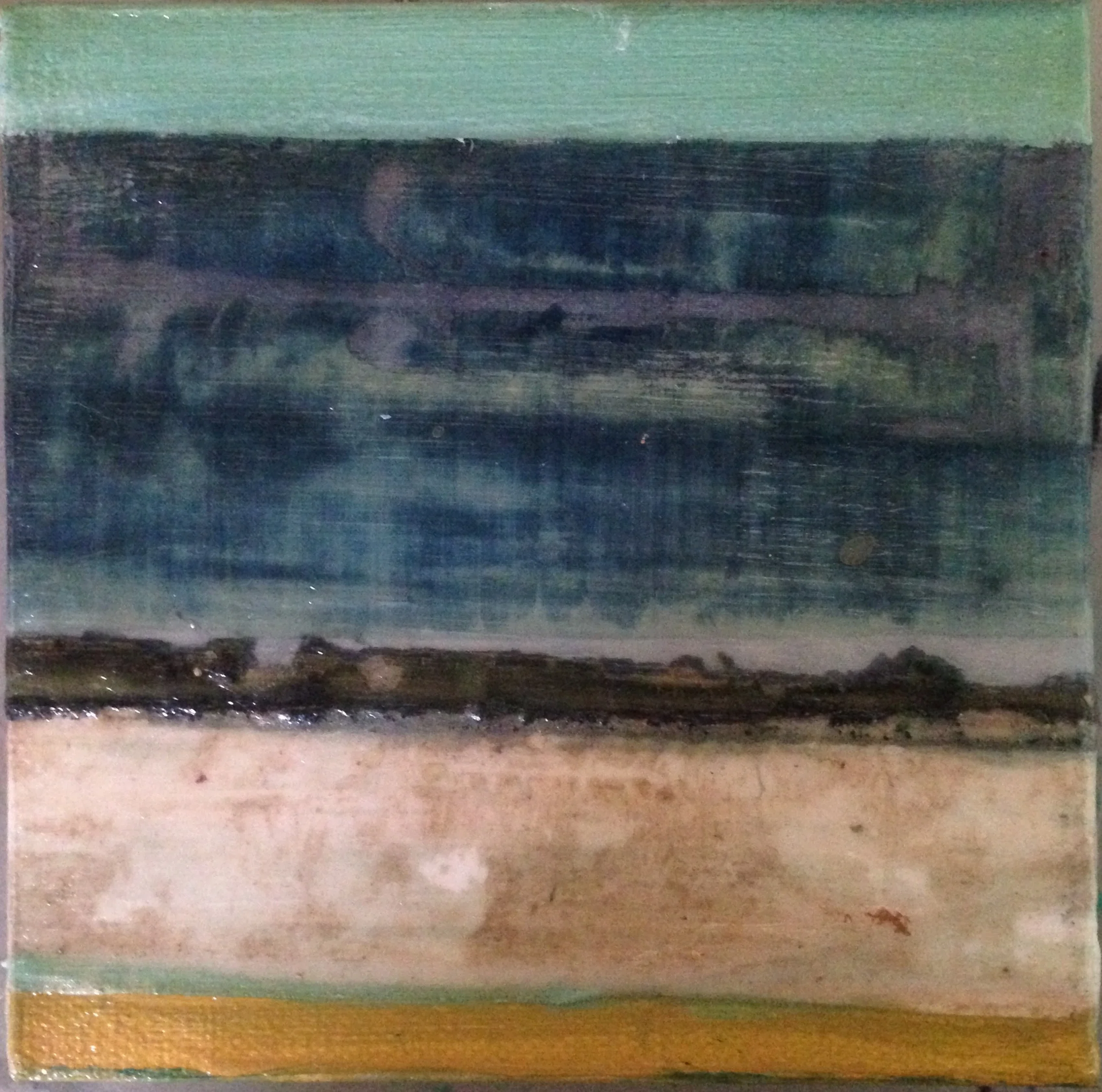 Mini #22 (SOLD) Acrylic and silkscreen on canvas $150