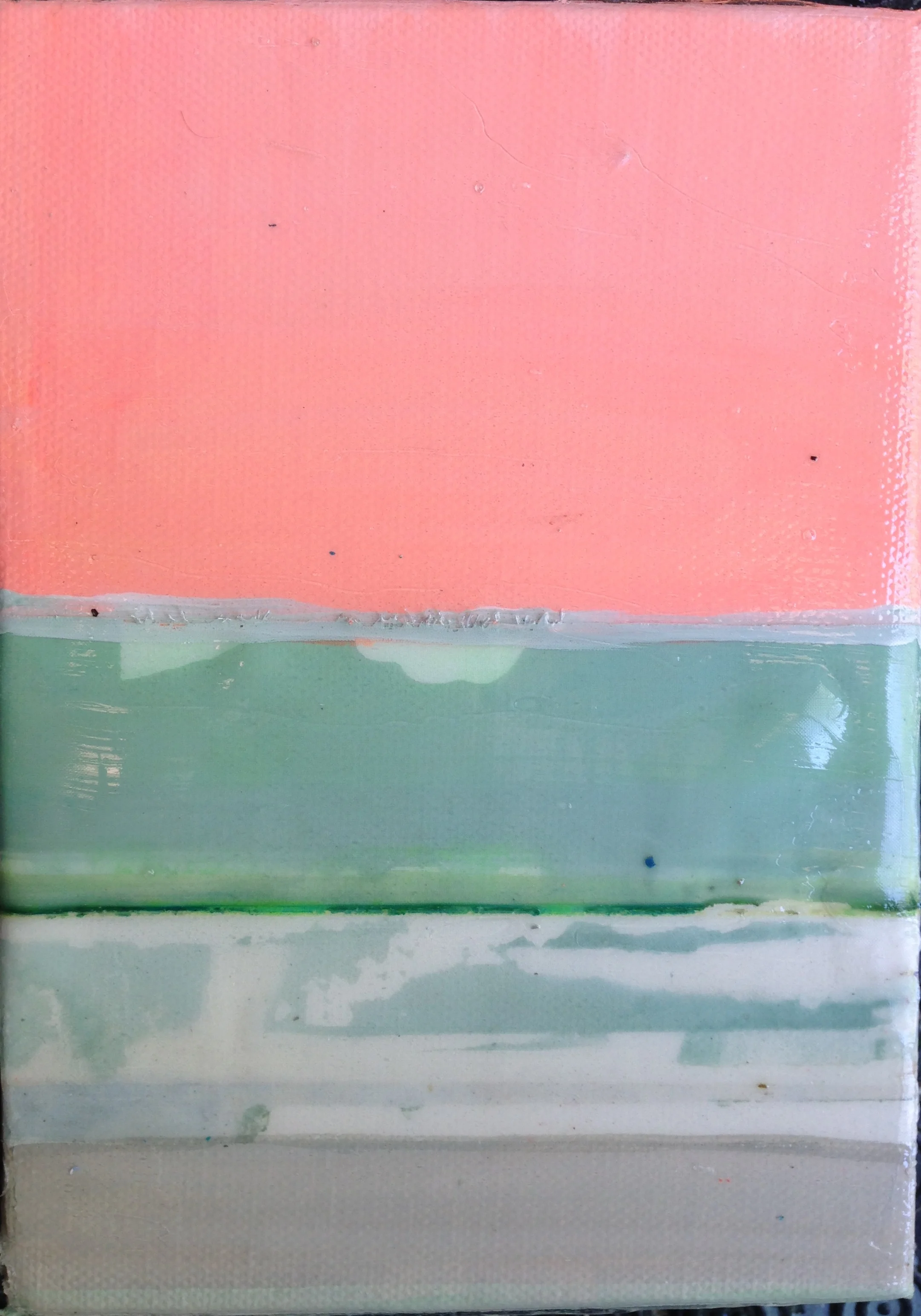 Mini #23 (SOLD) 5x7" Acrylic and silkscreen on canvas $150