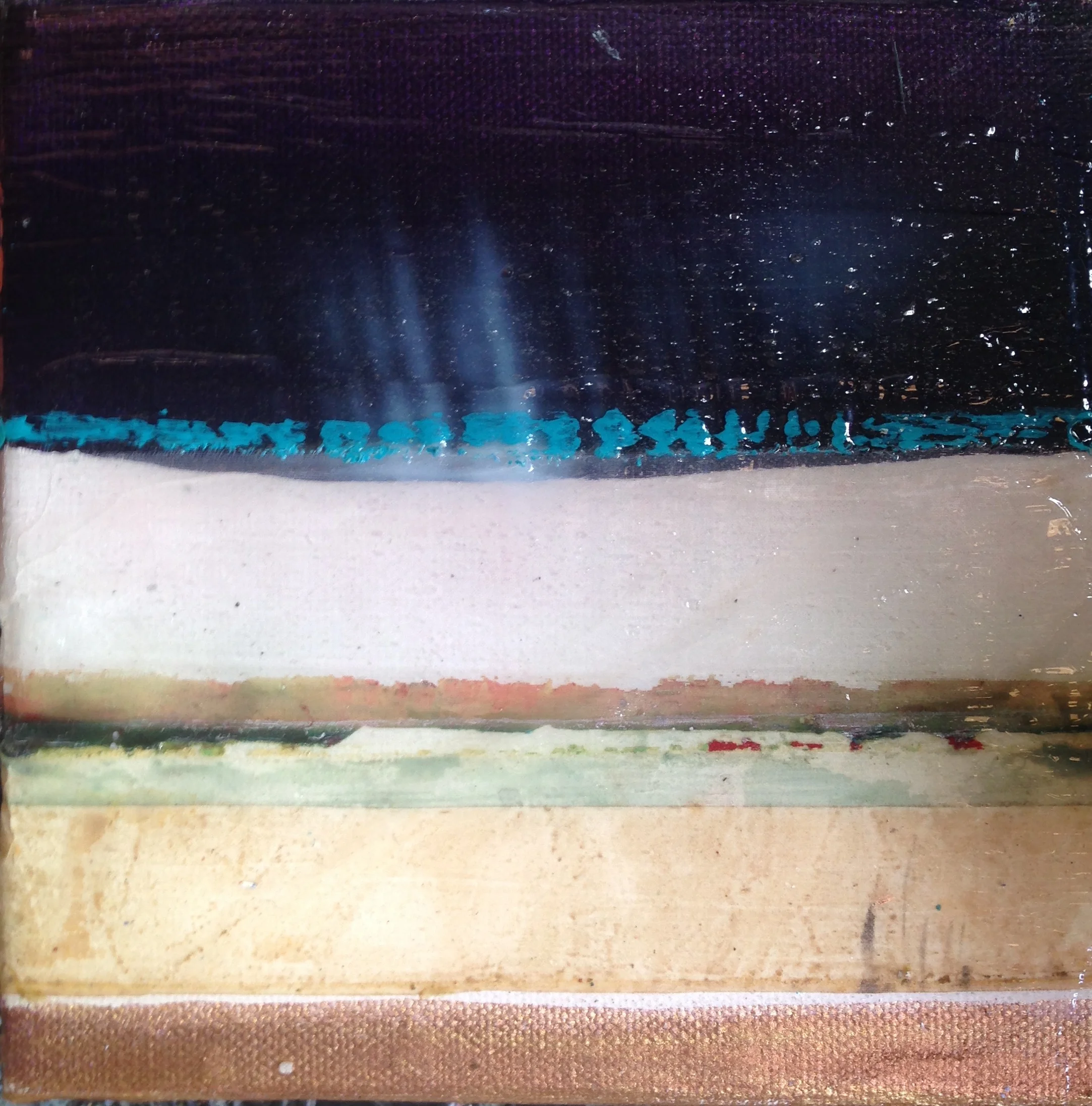 Mini #24 (SOLD) 8x8" Acrylic and silkscreen on canvas $150