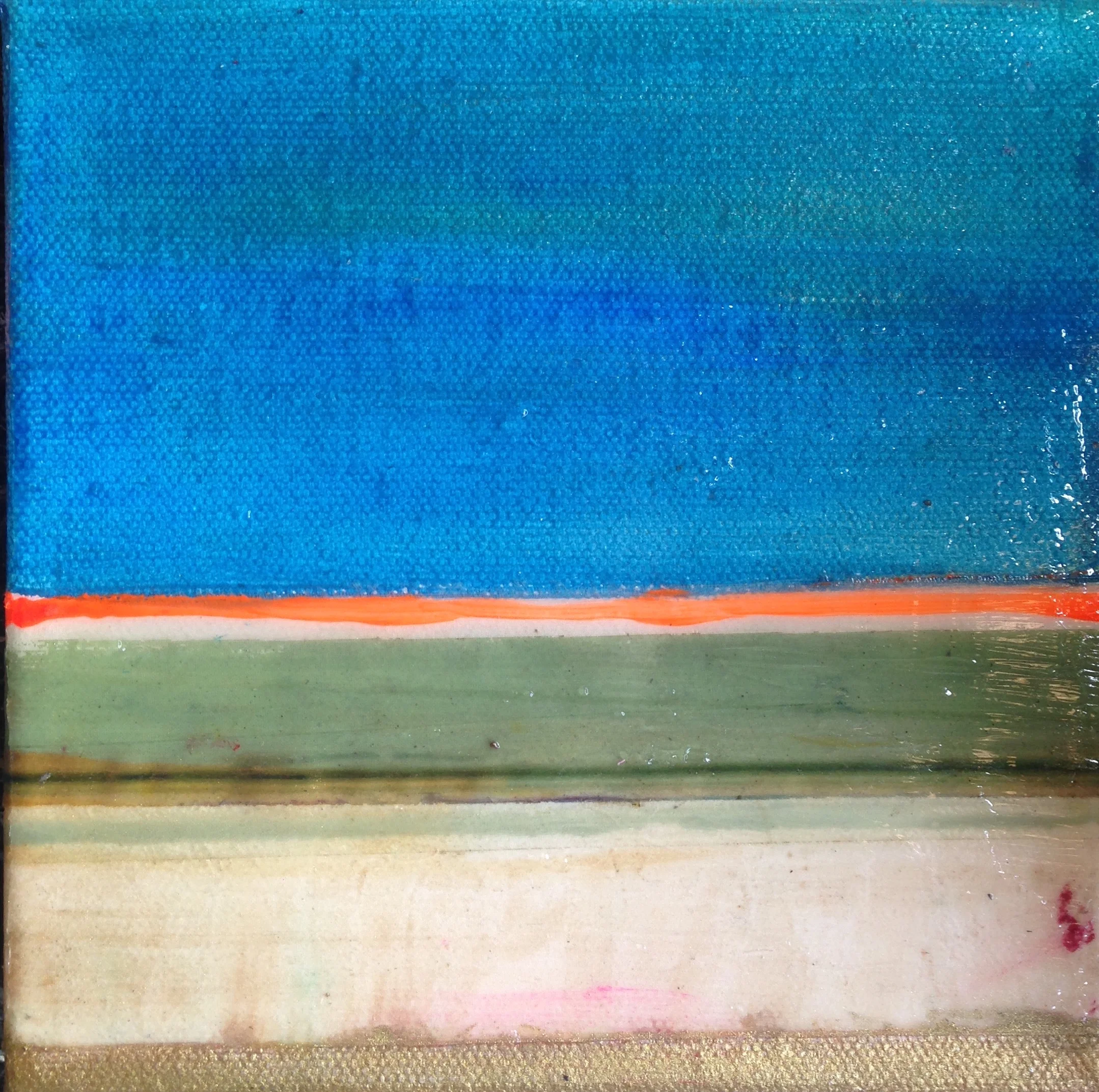 Mini #25 (SOLD) 6x6" Acrylic and silkscreen on canvas $150