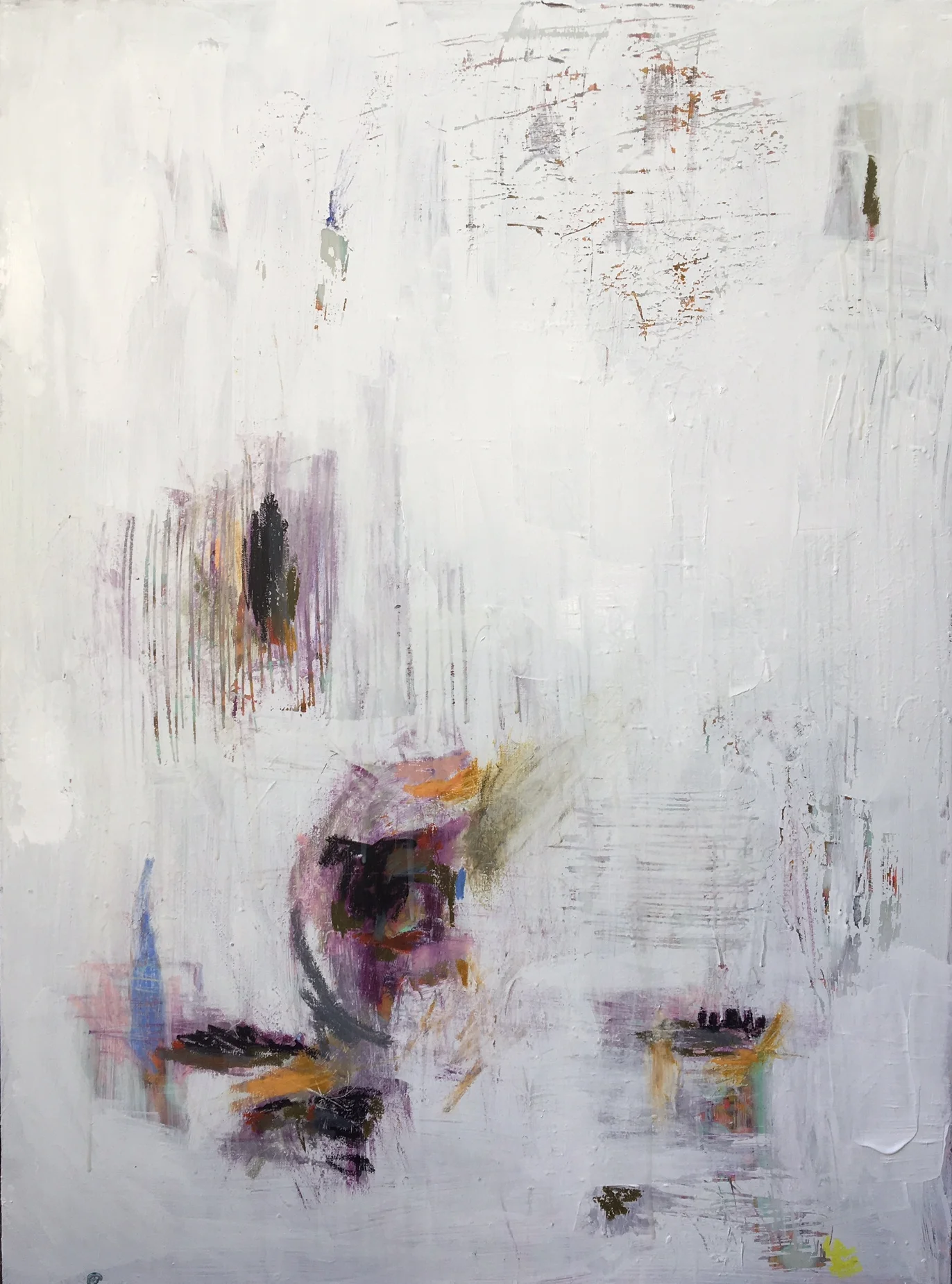 I see you #2 (SOLD) 30x40" Acrylic and spray paint on canvas