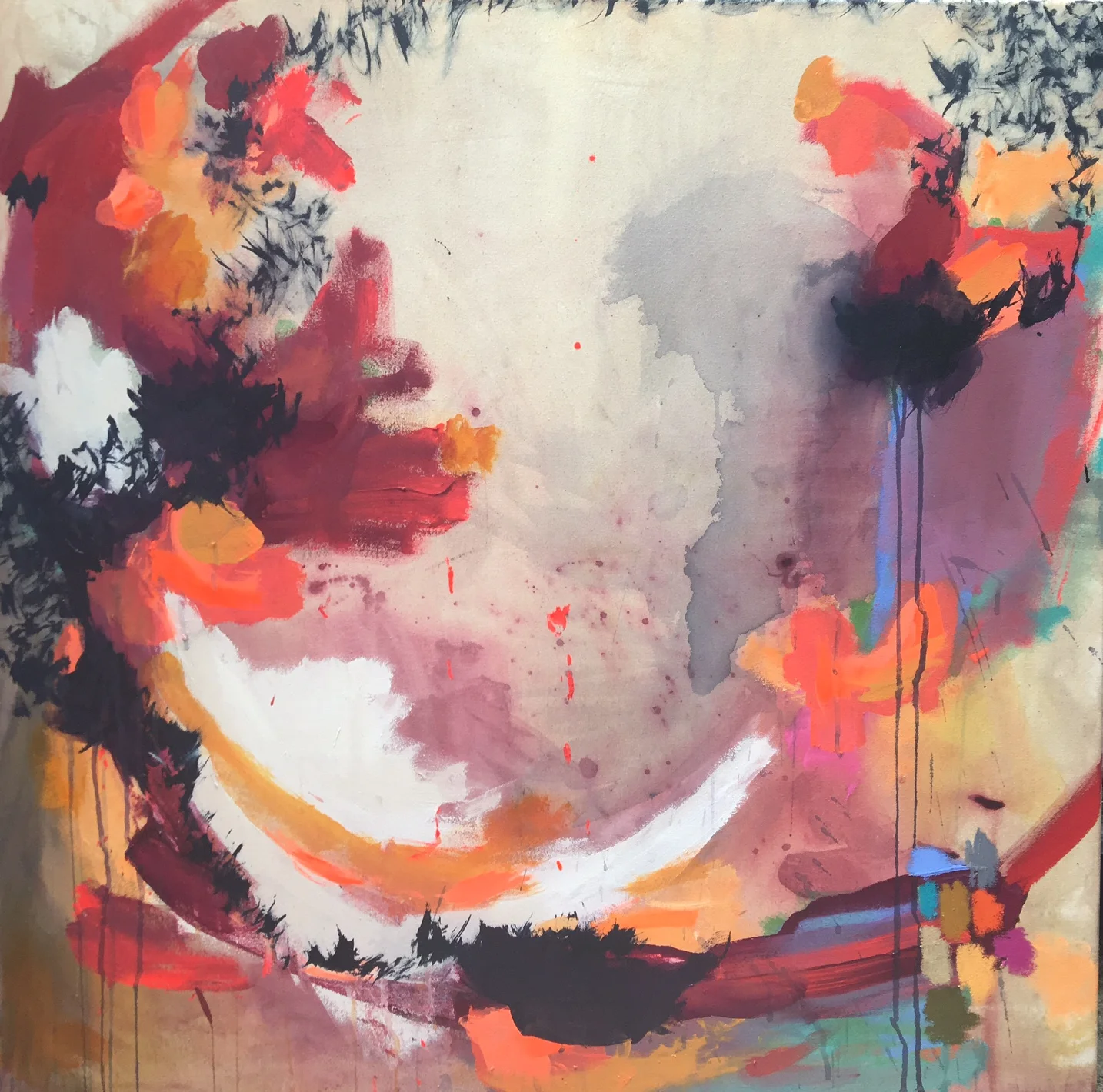 Back Step Together #2 (SOLD) 26x28" Acrylic on Canvas