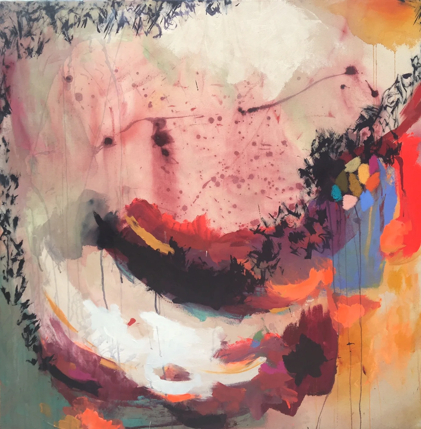 Back Step Together#1 (SOLD) 26x28" Acrylic on Canvas