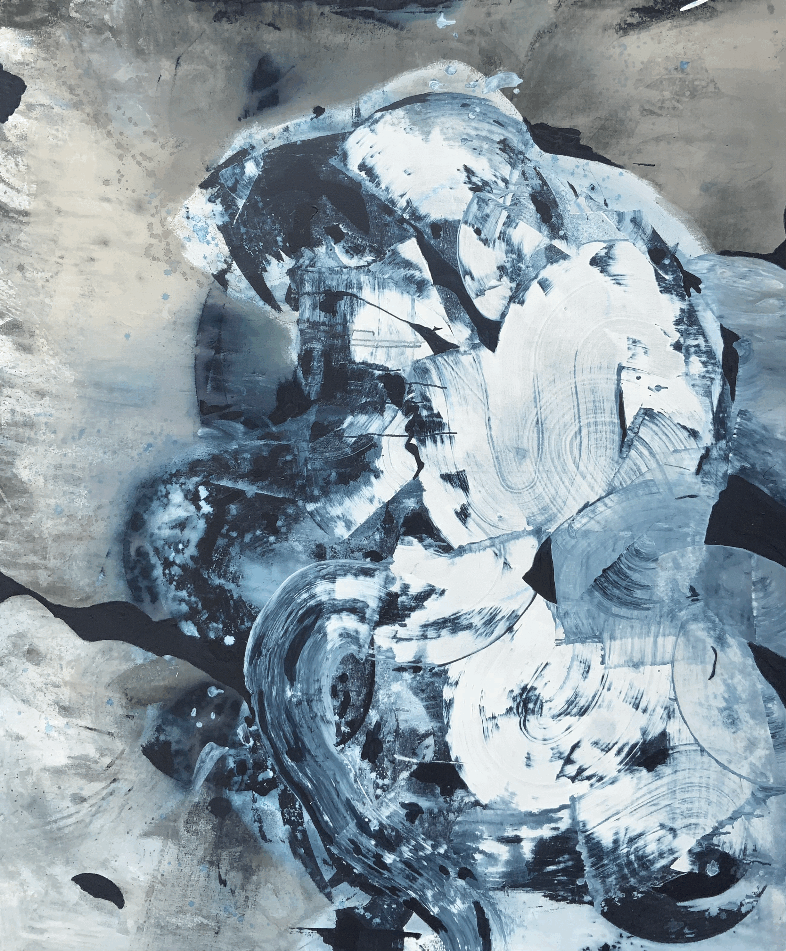 "Embrace", 62 x 70”, Acrylic on canvas