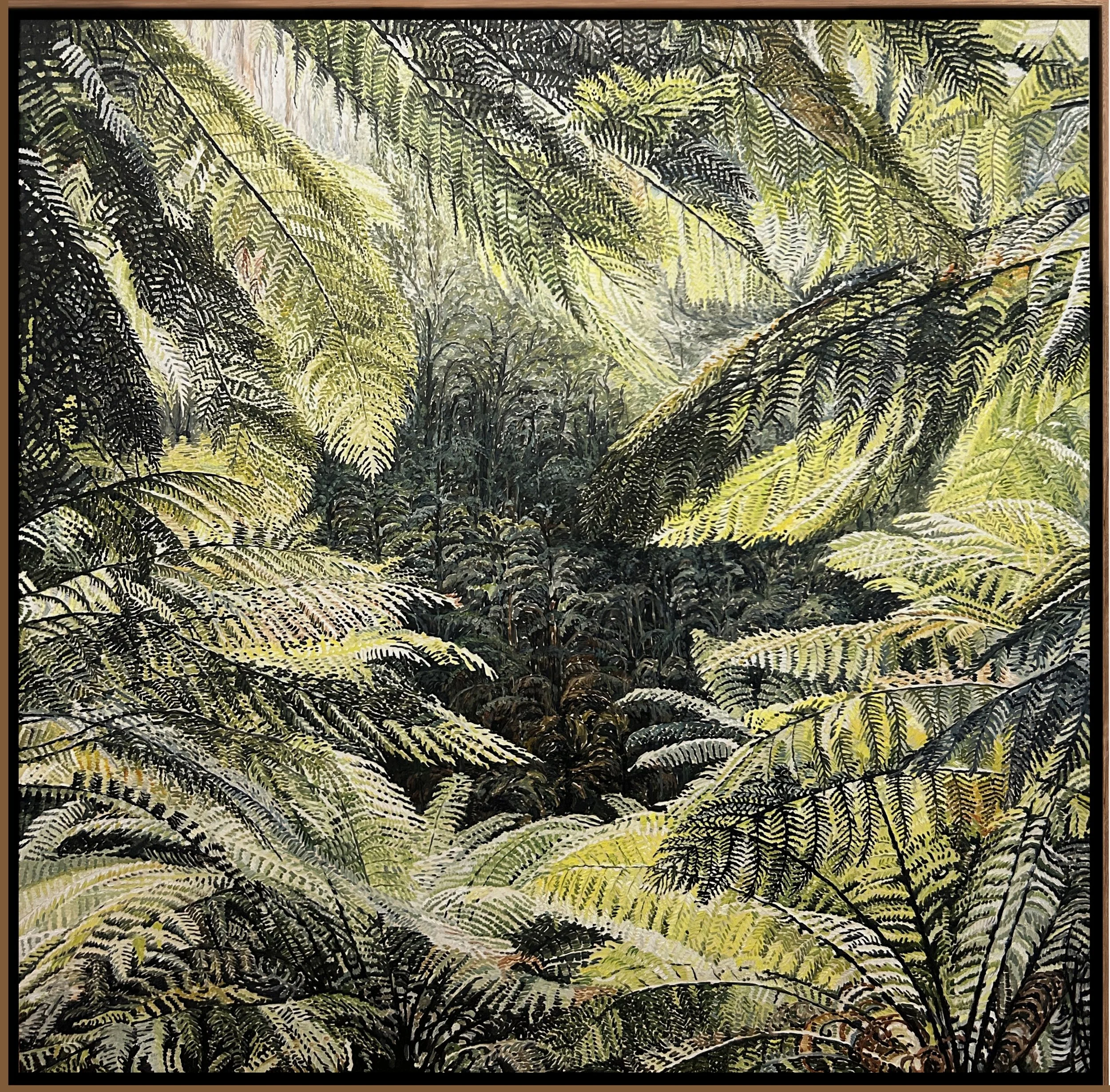   Raise The Curtain 2026  123×123cm Oil on Board $7,800AUD 