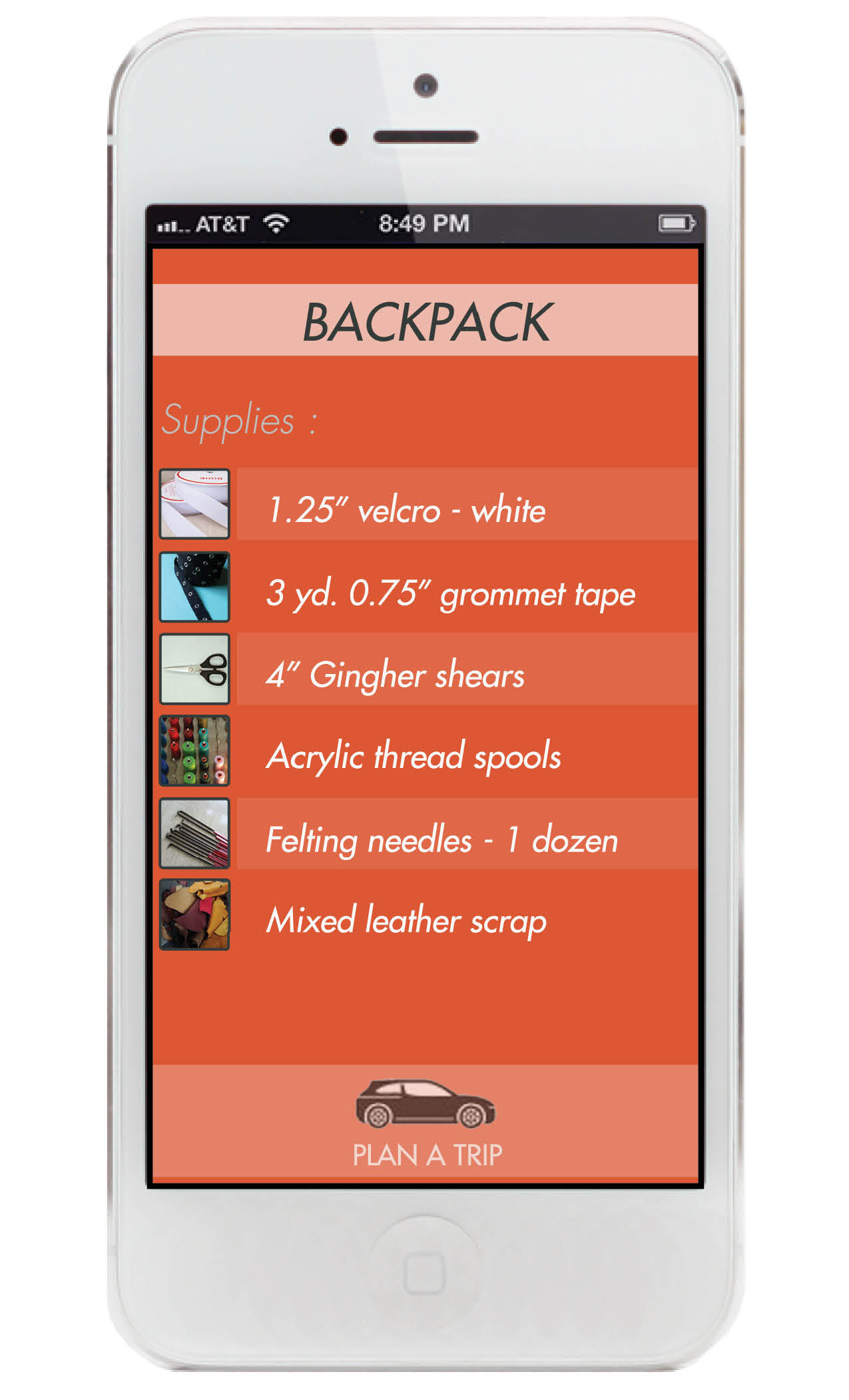 When users have located all the materials needed, they can plan a trip to make their purchases.
