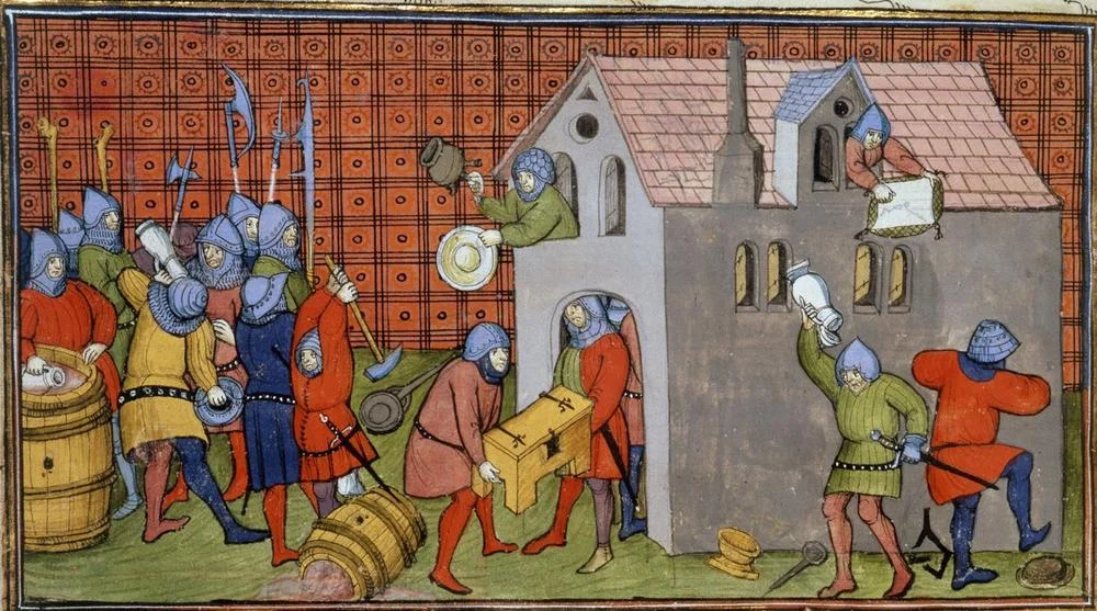 Mercenaires se livrant au pillage