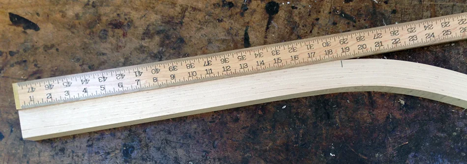 Layout the relief cut. Step 1: place a mark at 18-3/4" from the bottom