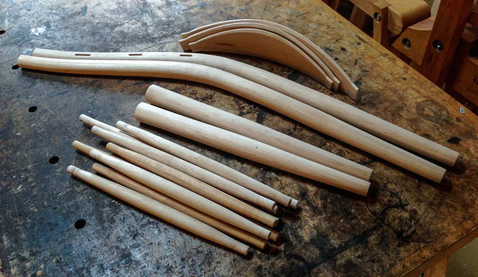 All the parts of the chair have been shaped