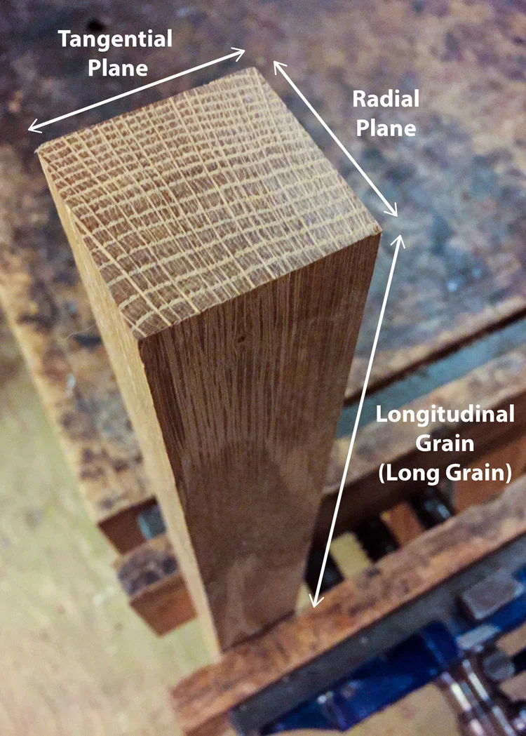 Grain orientation in wood