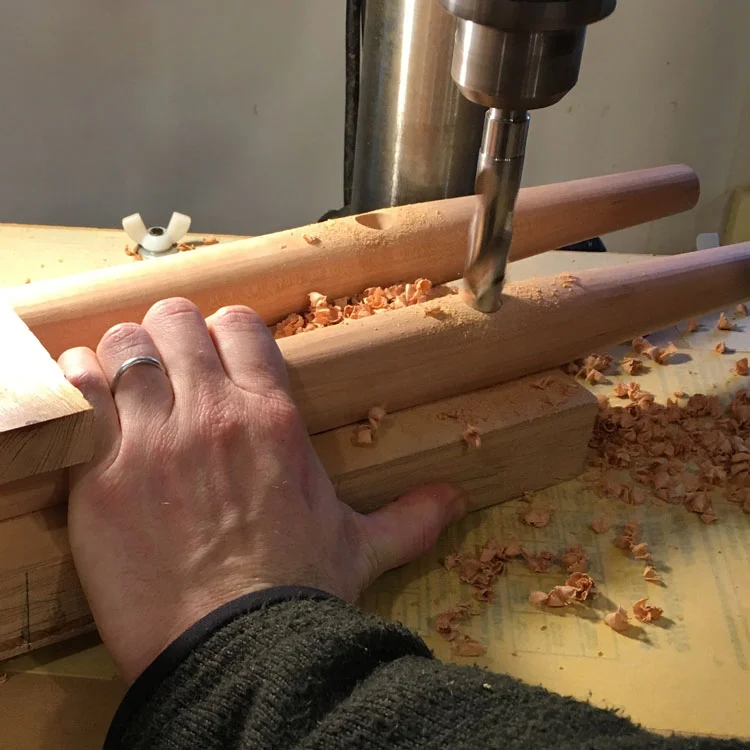 Rung mortising into front legs