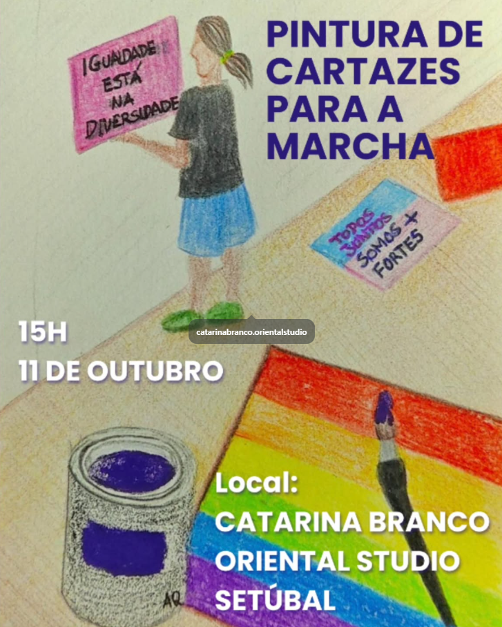 Pintura de Cartazes para a Marcha LGBTQIA+