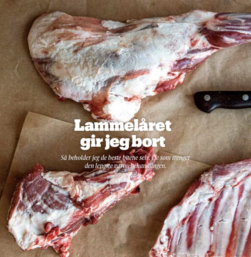 Deilige oppskrifter på lammebog og lammenakke fra Henrik J. Henriksen
