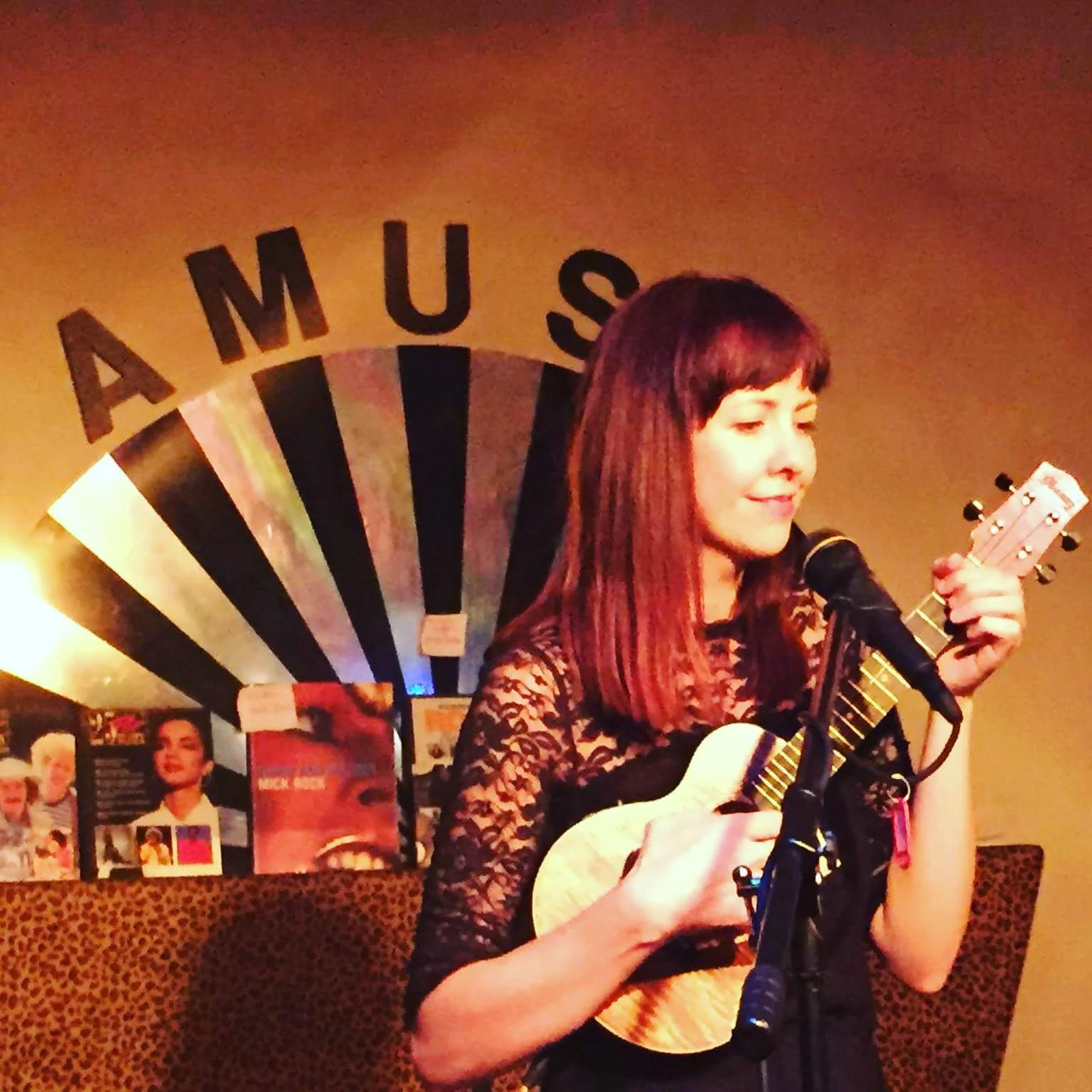 A photo from my birthday gig at Amuse Cafe.