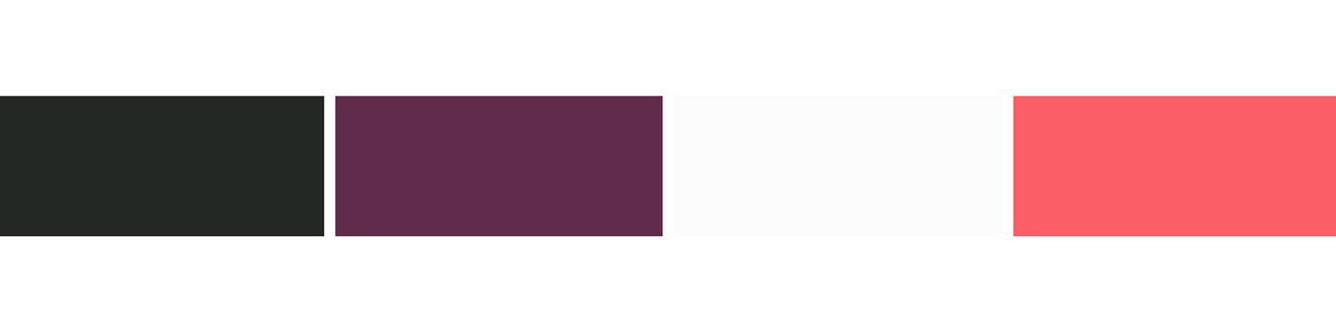 Bright plum-purple and a hint of coral.