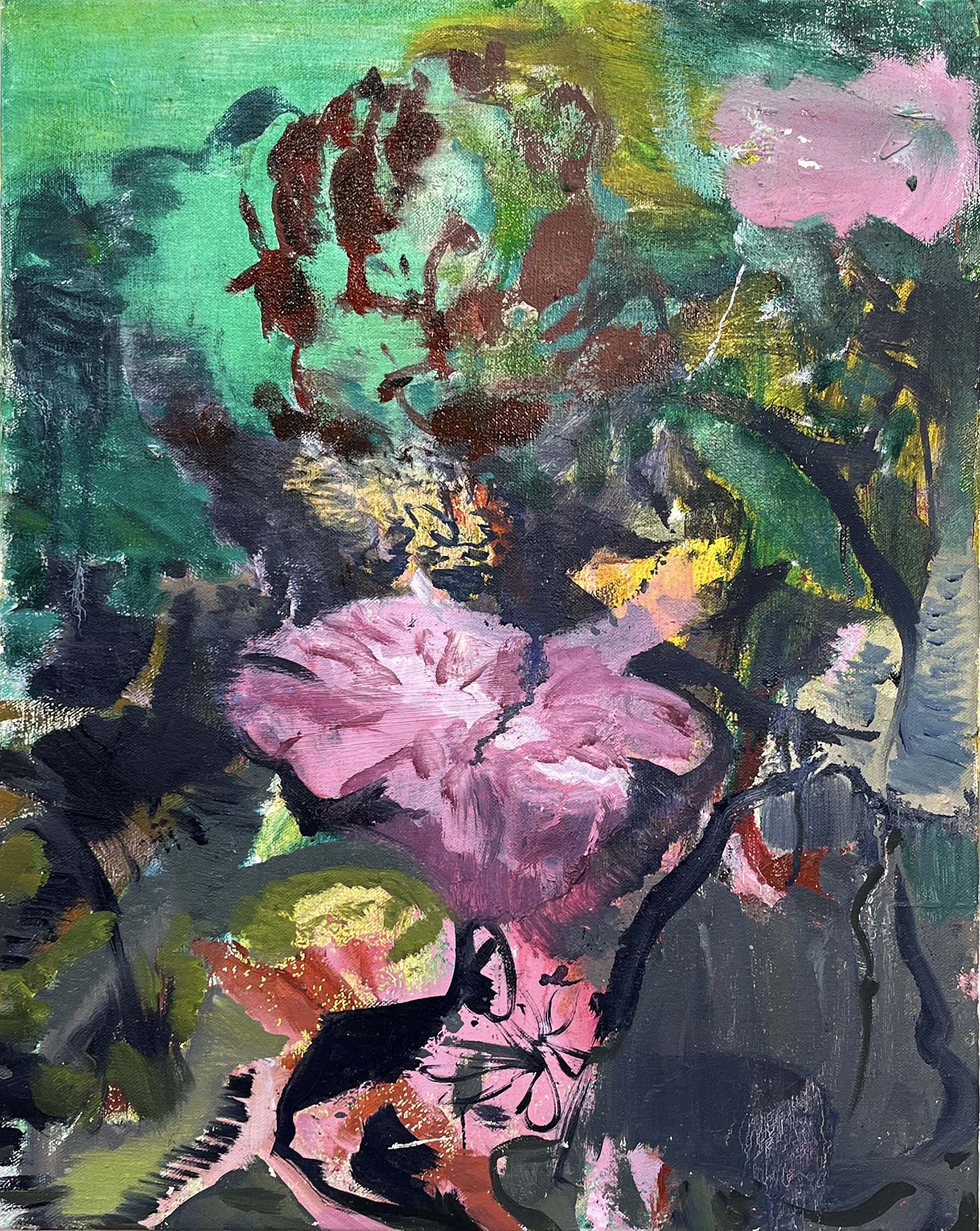 Hibiscus, 2023, oil on canvas, 20 x 16 inches