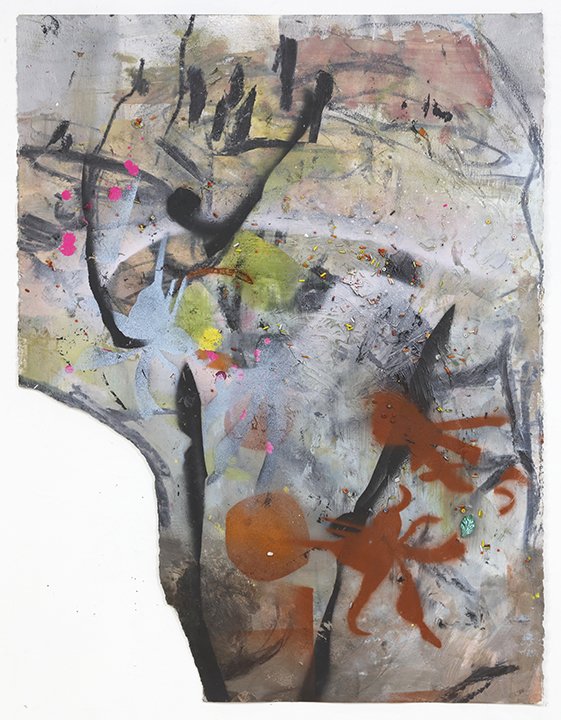 Peddler's Blanket, 2021, mixed media on paper, 30 x 22 ½ inches