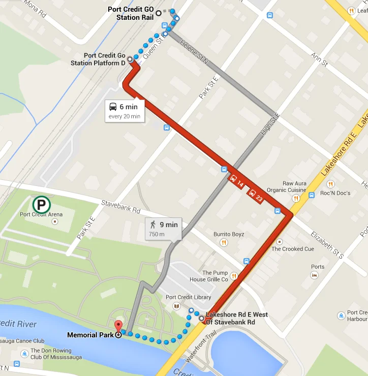 Getting to Artfest Port Credit is easy!