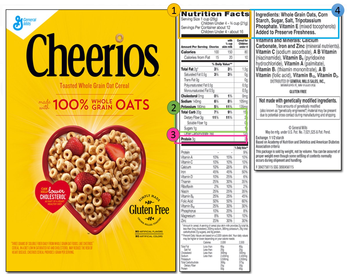 cheerio ingredient label cheerio ingredient label