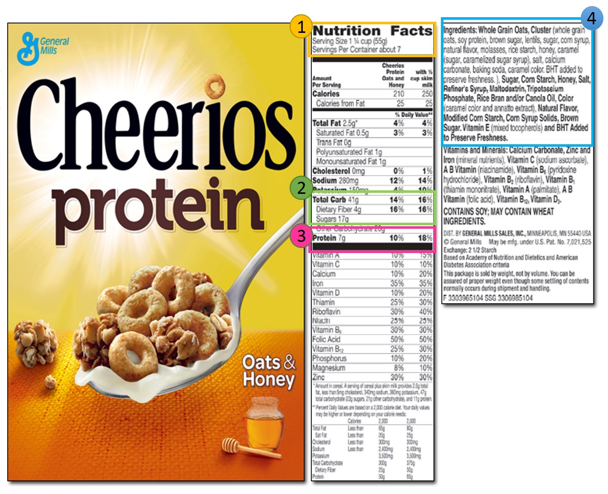 cheerio ingredient label cheerio ingredient label