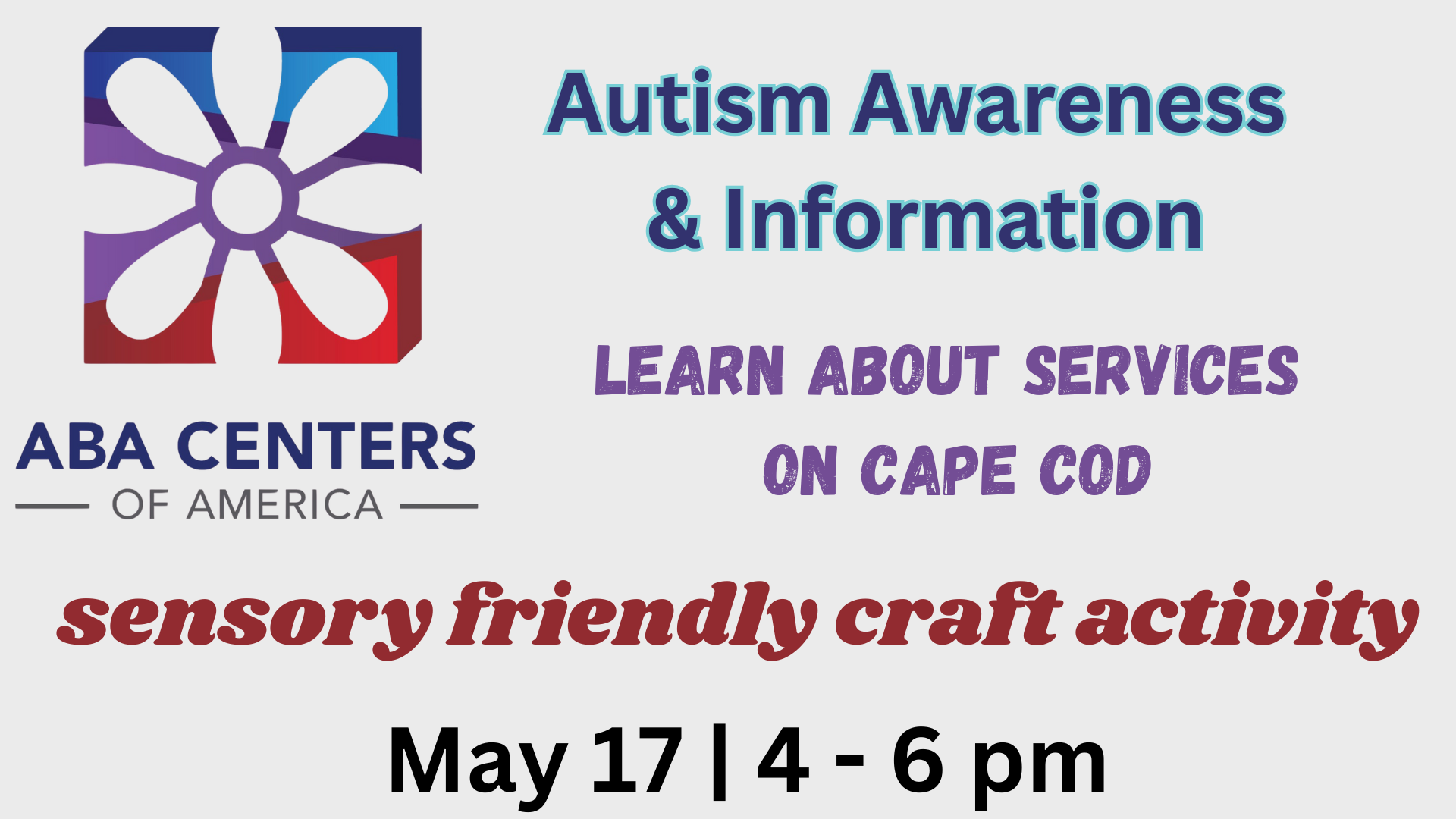 ABA Centers : INFO &amp; SENSORY FRIENDLY ACTIVITY