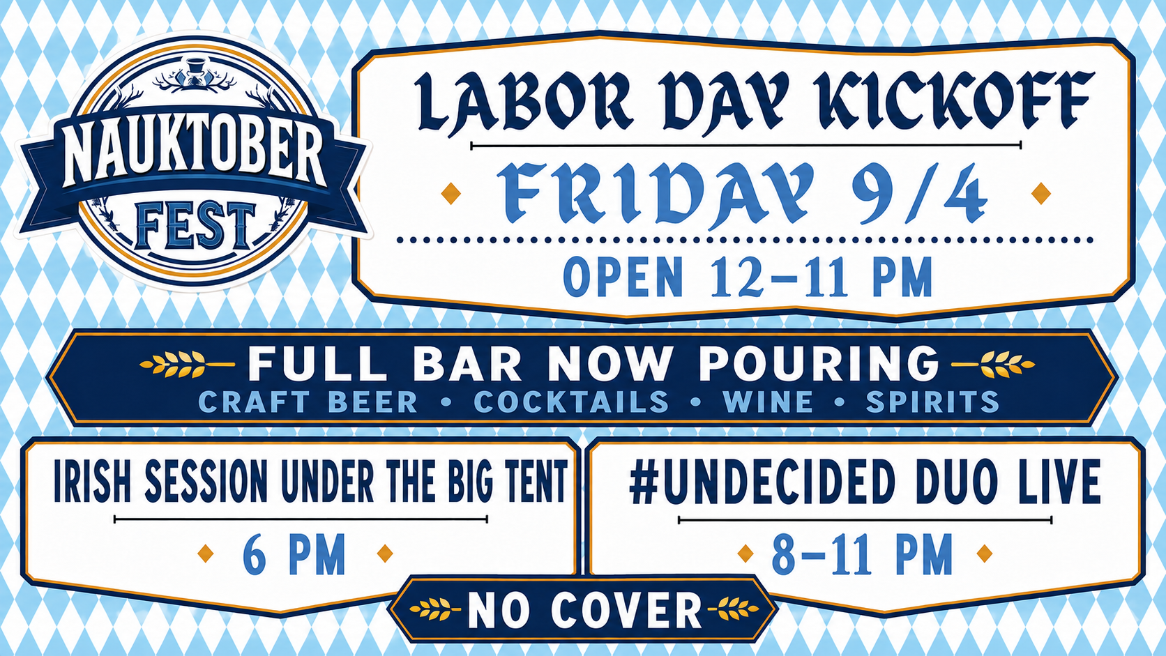 LABOR DAY WEEKEND KICK-OFF 12-11PM