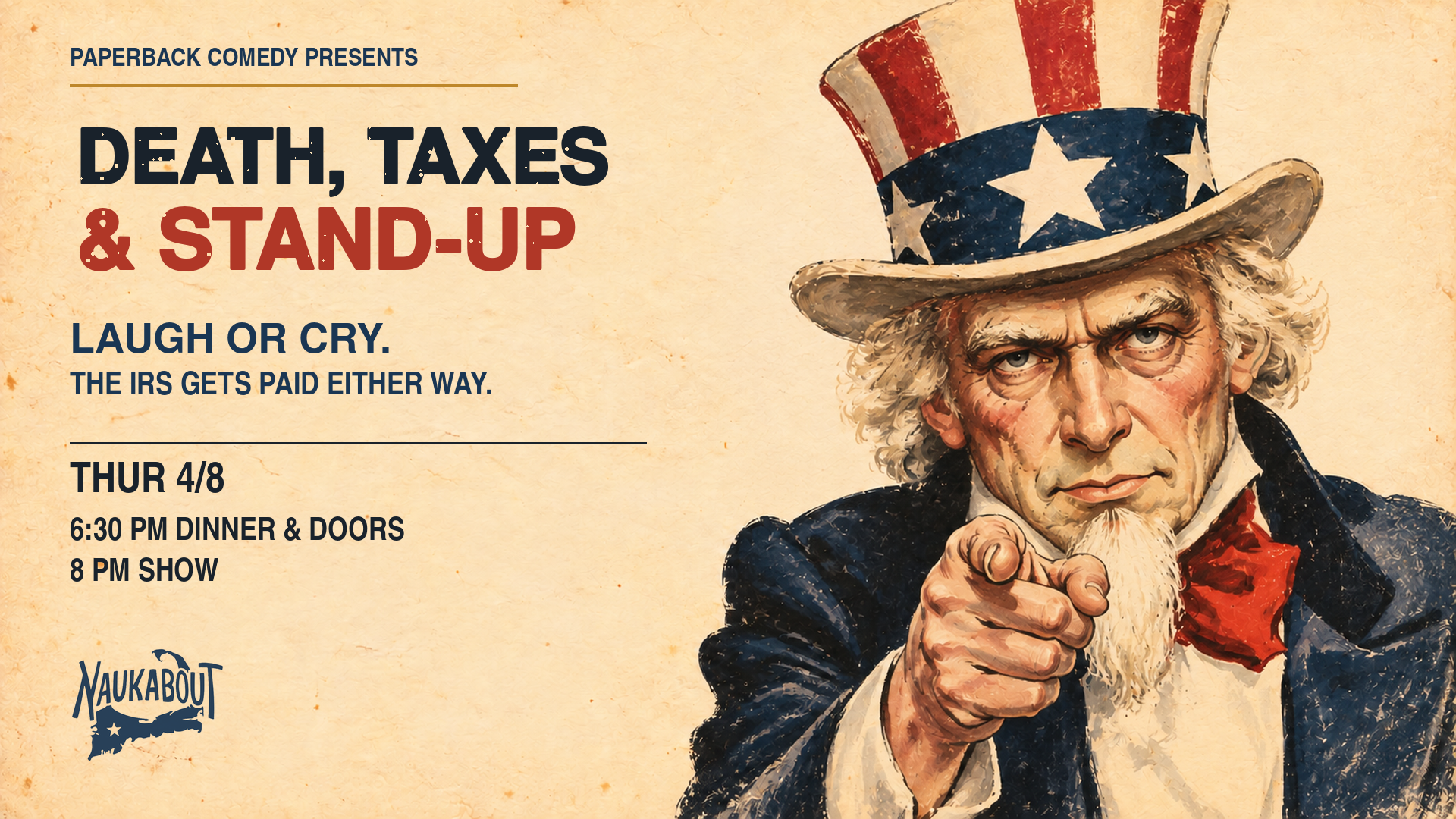 Death, Taxes &amp; Stand-Up — Comedy Night