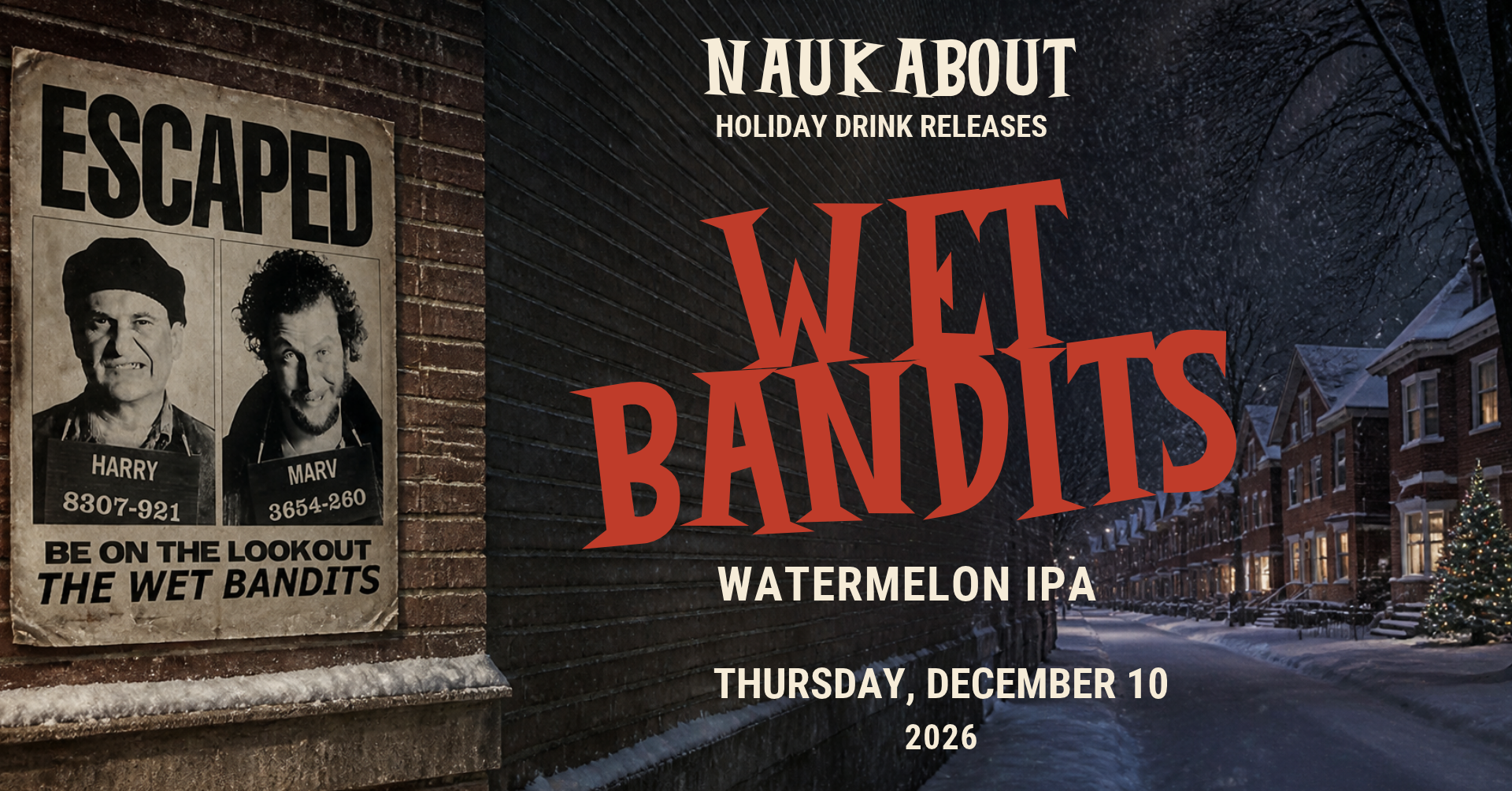 Wet Bandits watermelon IPA, releasing December 10 at Naukabout in Mashpee