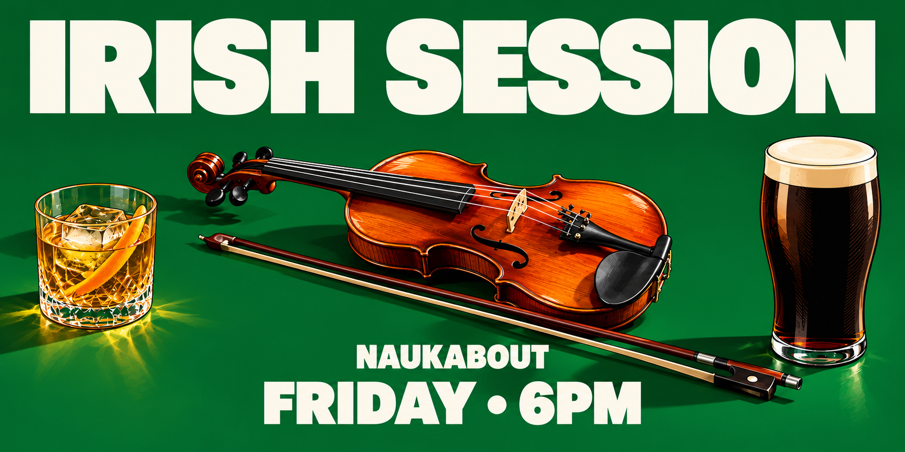 Irish Session at Naukabout, live Irish music Fridays at 6 PM