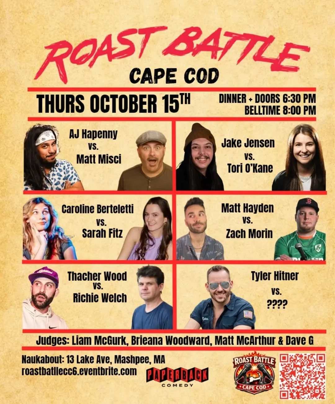 Roast Battle: Cape Cod - Comedy Night
