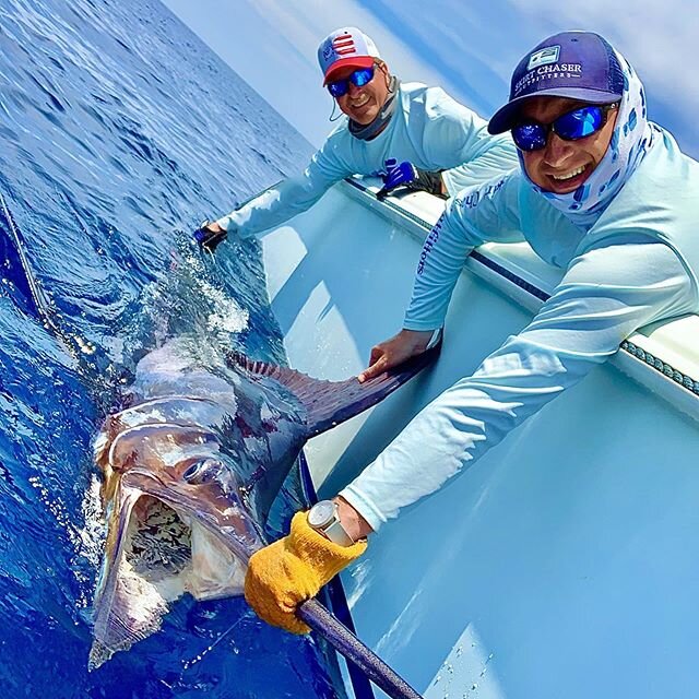 S/O to Coolin&rsquo; Out Fishing Team on the nice Blue release! Rockin&rsquo; the #SCO gear all the way! &bull;
&bull;
&bull;
#bluesbrothers #stopfishingstartcatching #marlin #hookandgaff #offshorefishing #sportfishing #saltwaterfishing #billfish #bl
