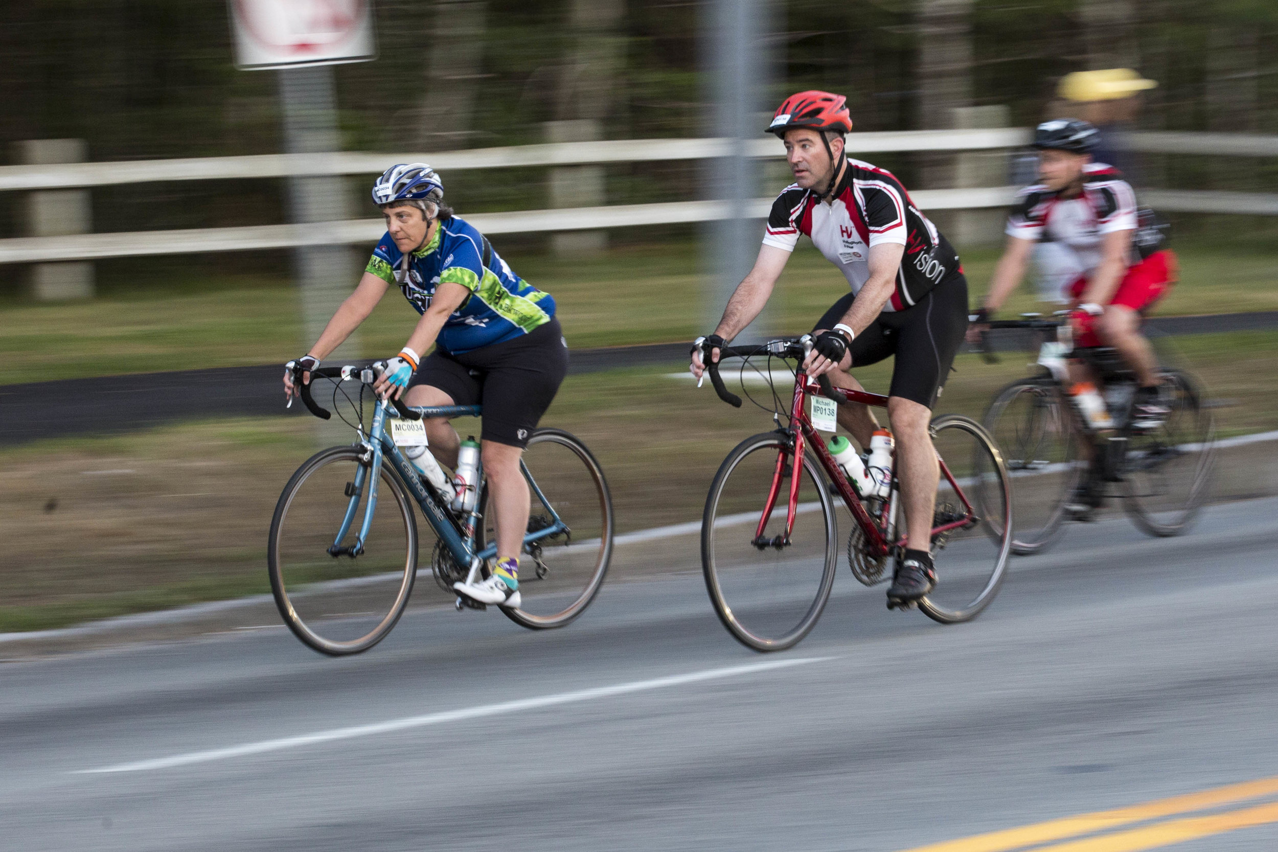  Bikers cross the Bourne Bridge on the morning of August 6, 2017 as they start the second day of the Pan-Mass Challenge. 