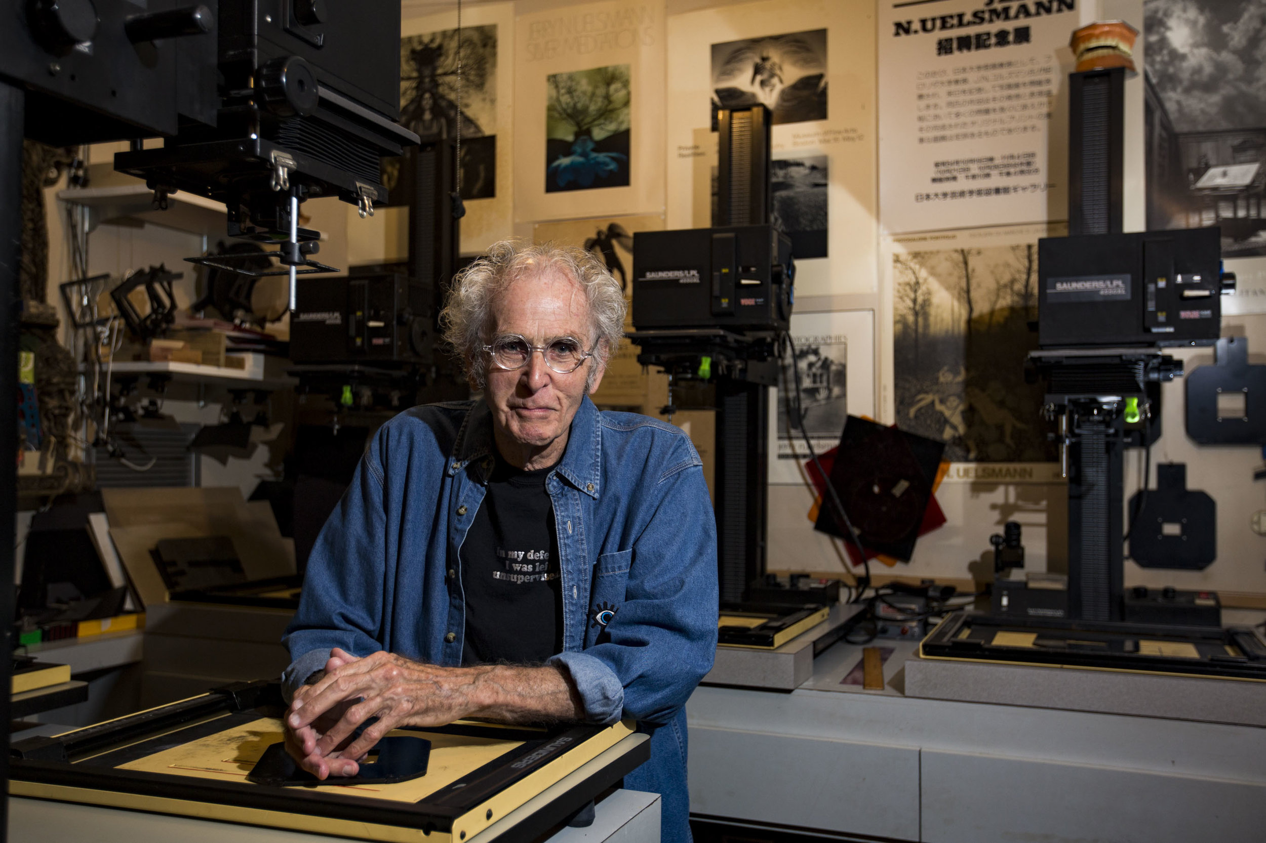  Photographer Jerry Uelsmann poses for a portrait at his Gainesville home in his darkroom on May 30, 2018. 