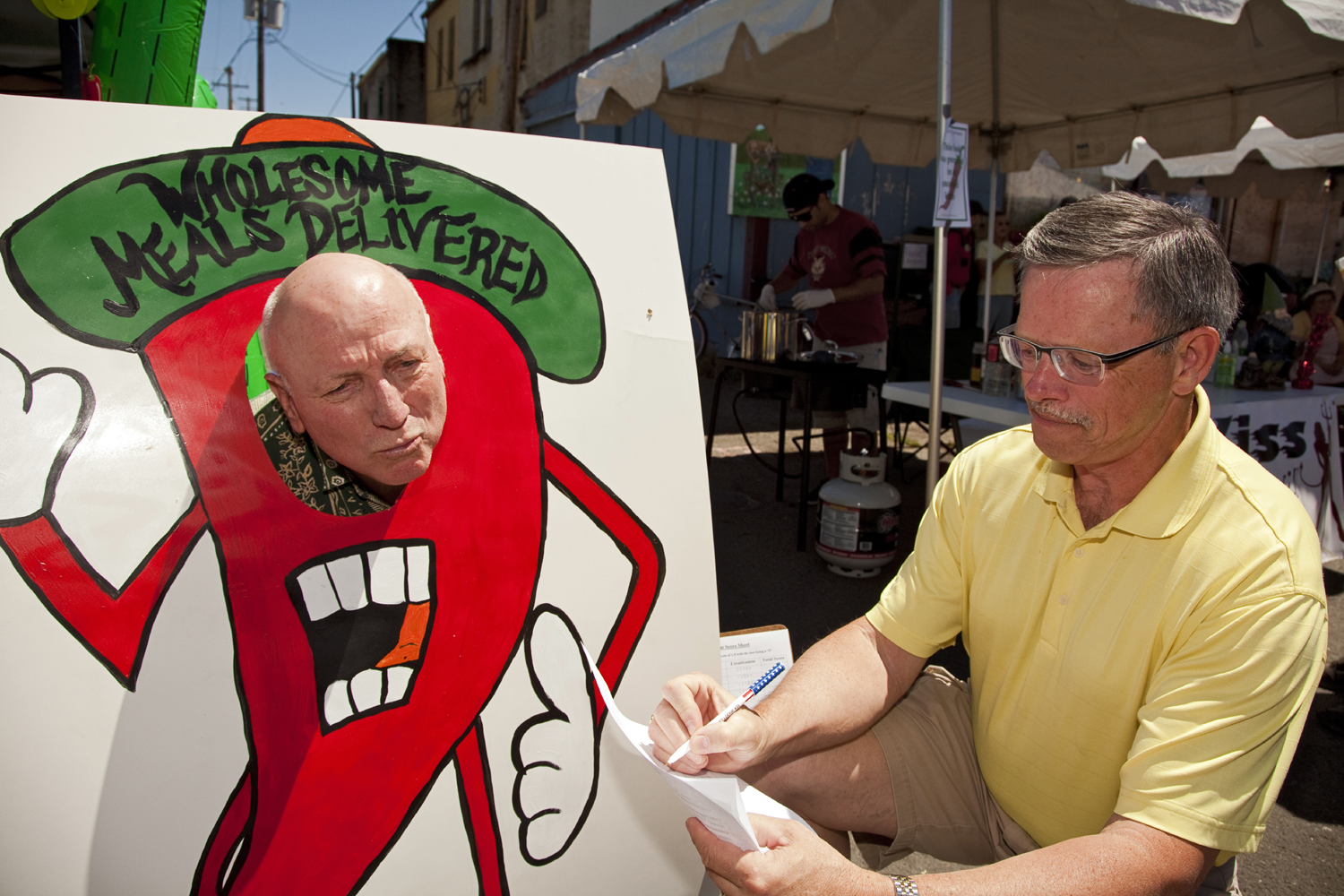 2013 Chili Cook Off - Judges Ron Davis and Kevin Stephens having too much fun2.jpg