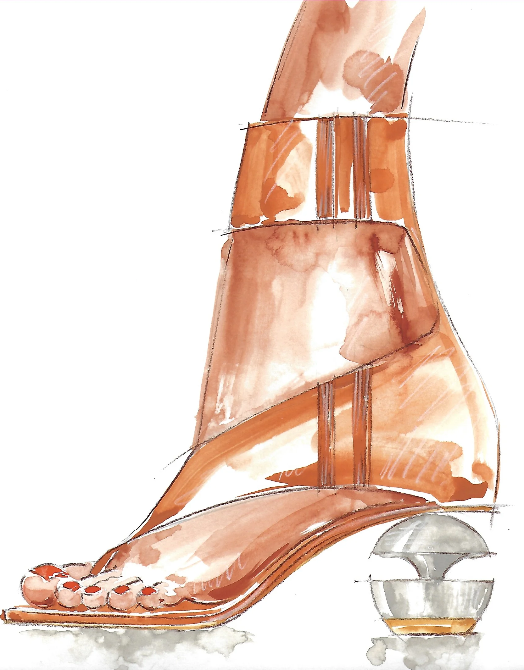 Mid Thong Assymmetric Sandal